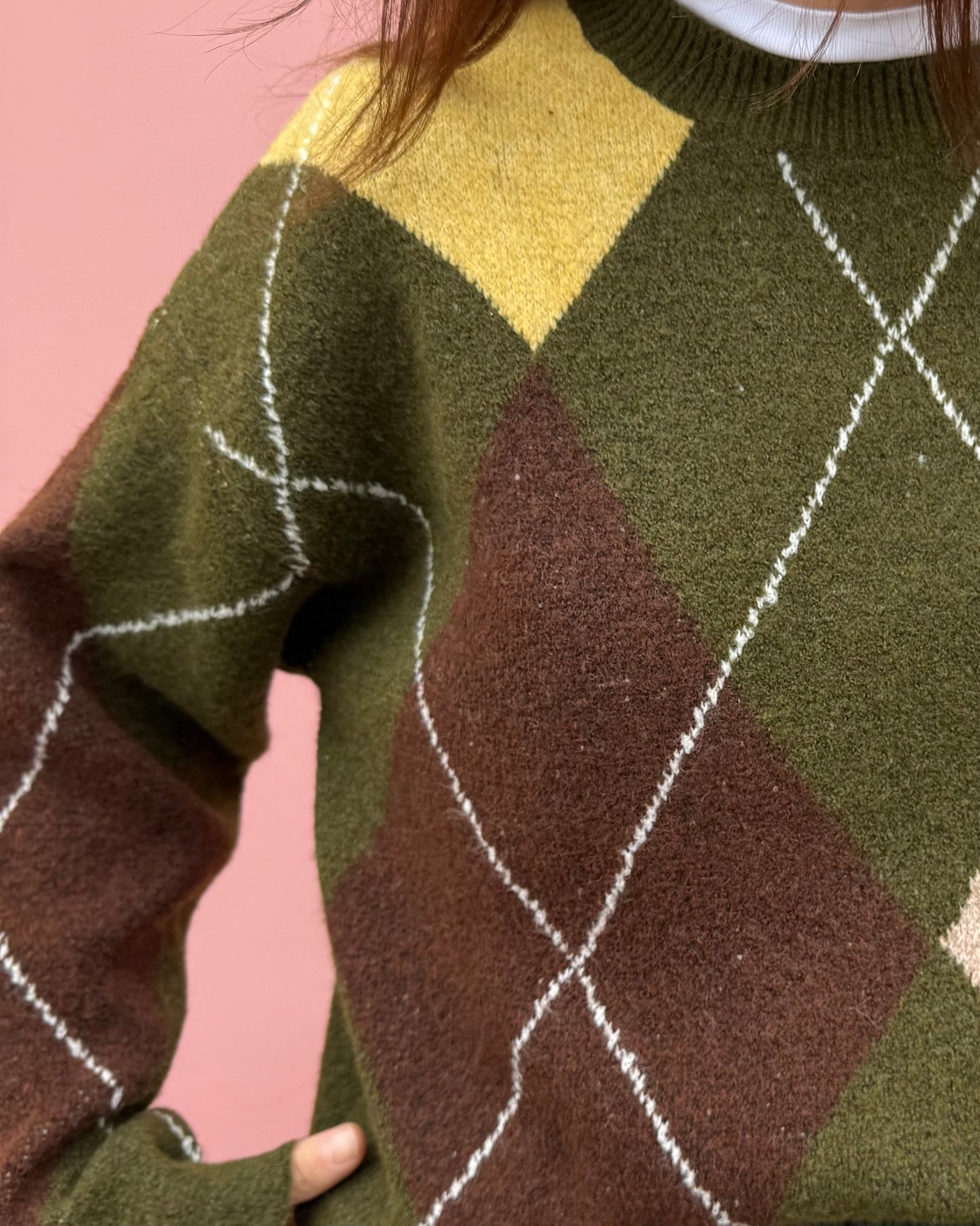 Camisola Losangos Cáqui