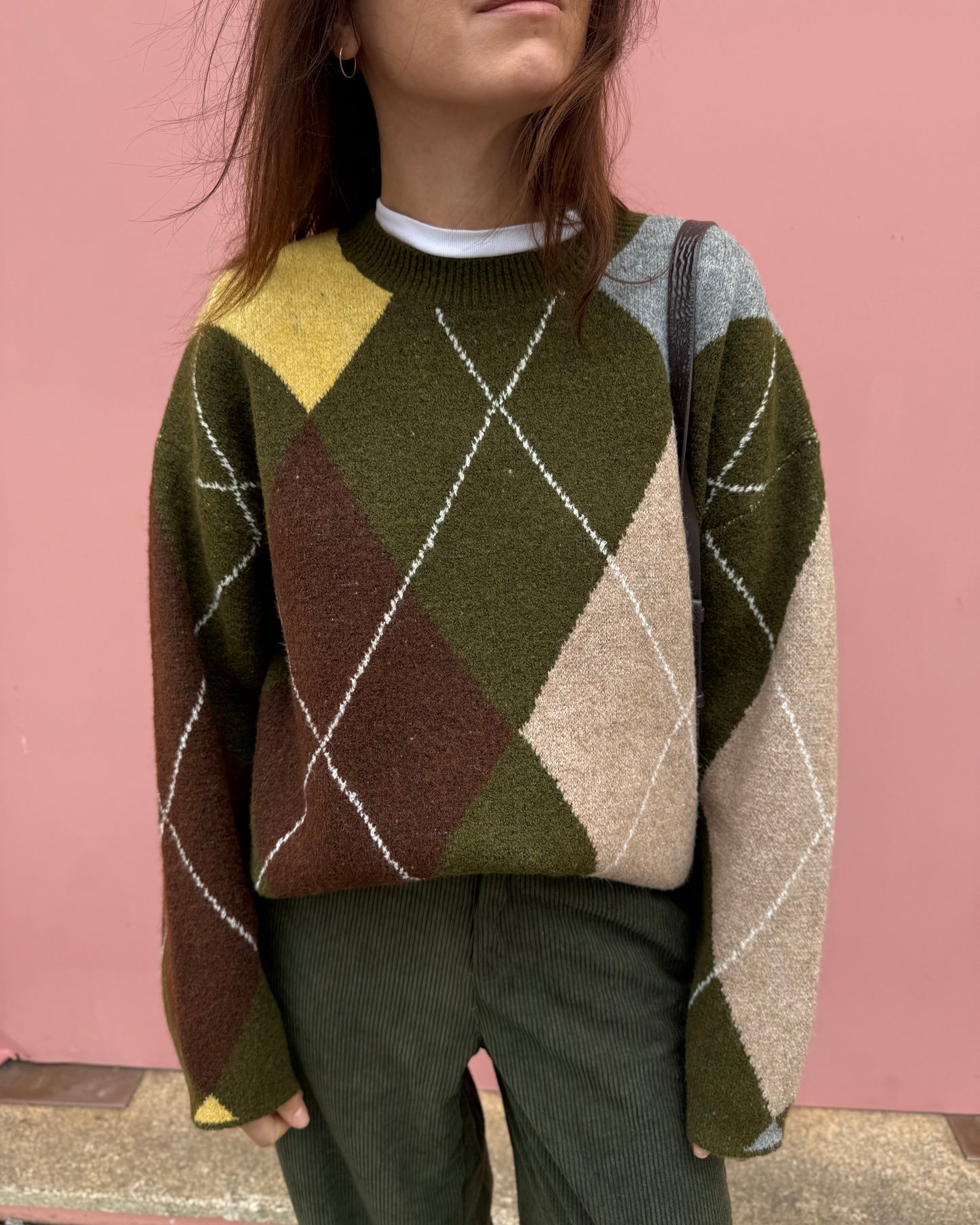 Camisola Losangos Cáqui