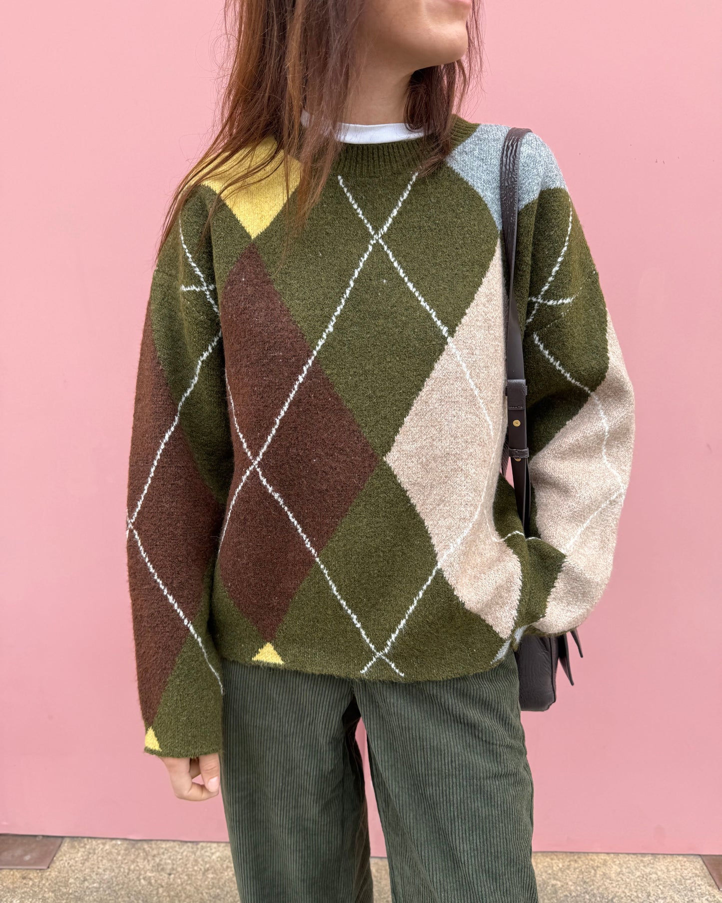 Camisola Losangos Cáqui