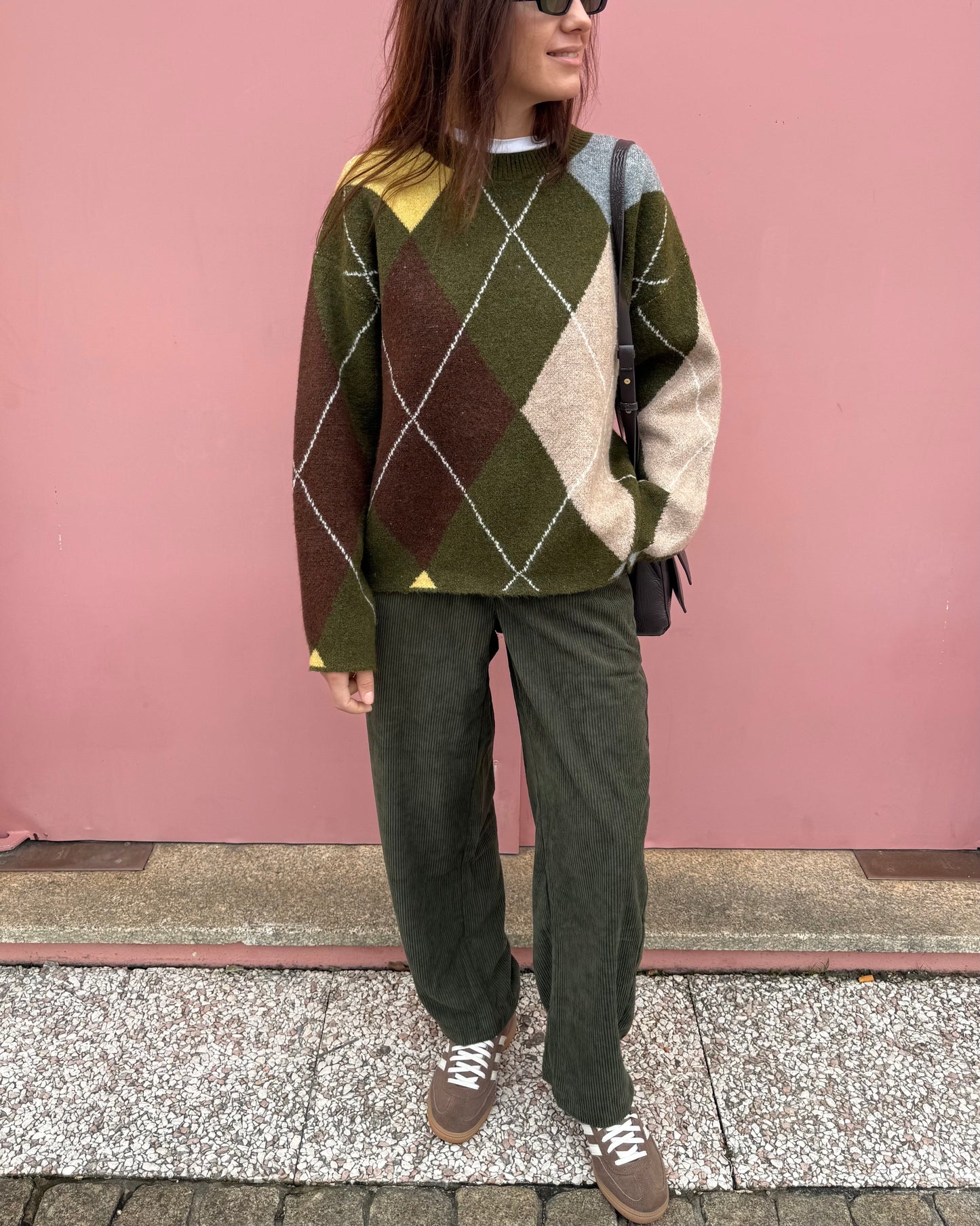 Camisola Losangos Cáqui