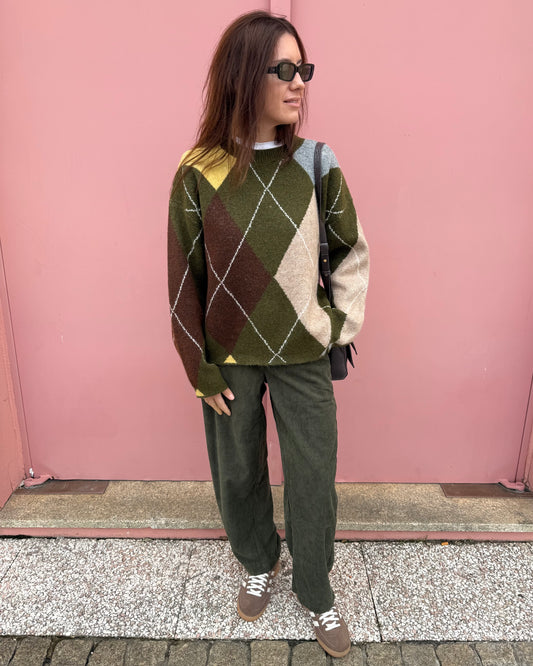 Calça Bombazina Cáqui