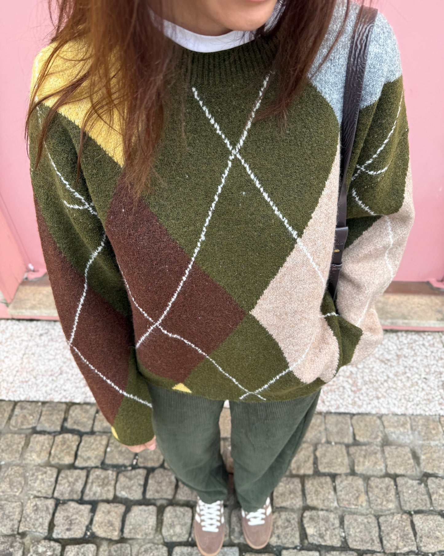 Camisola Losangos Cáqui