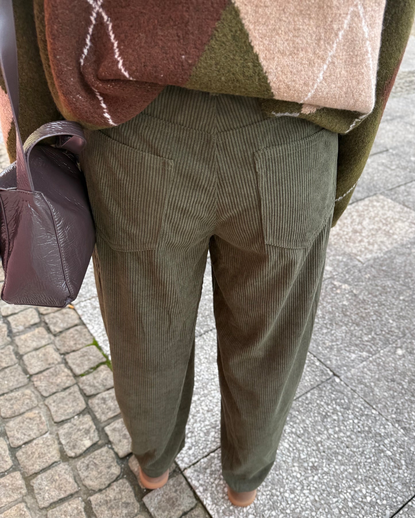 Calças Bombazina Cáqui