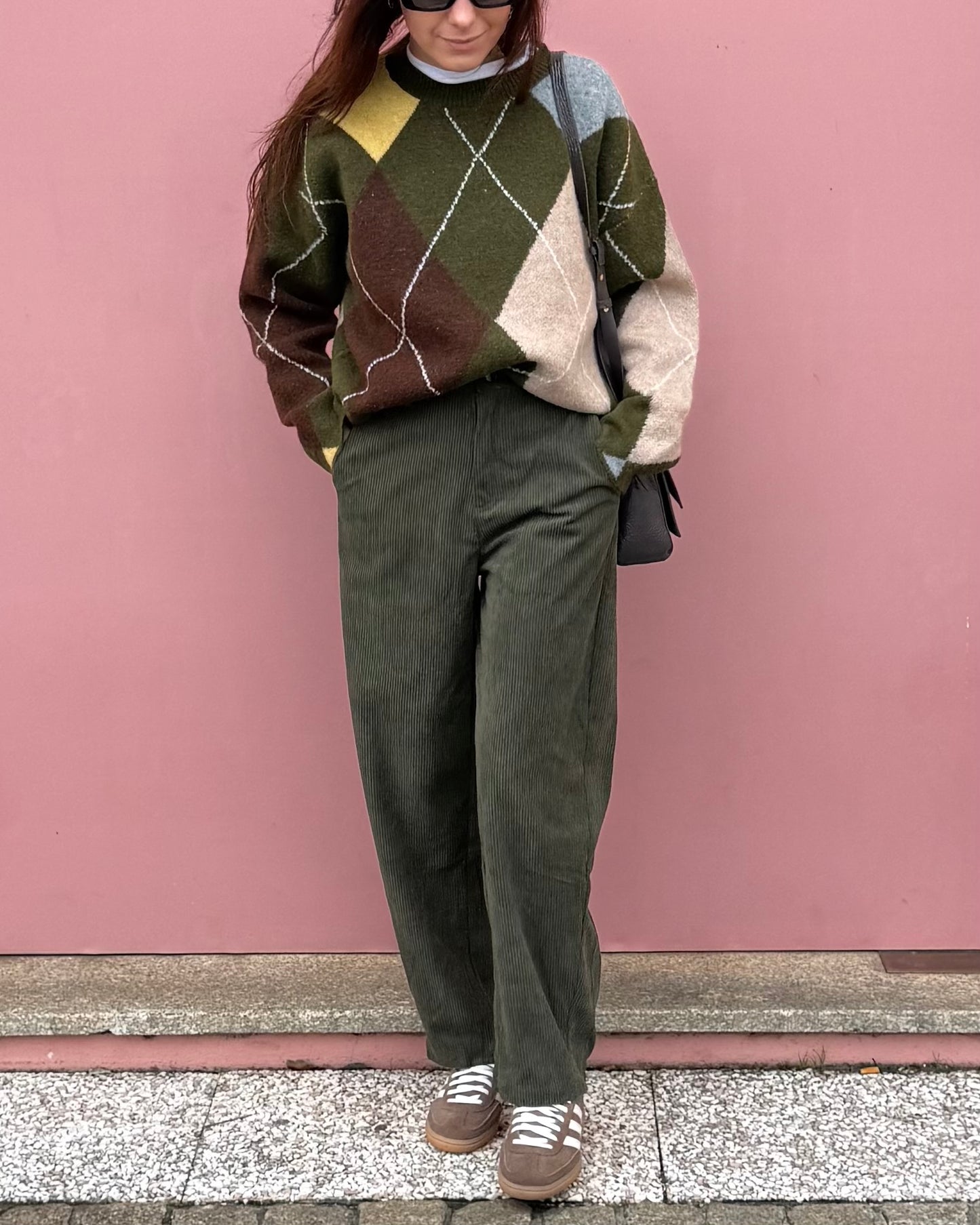 Calças Bombazina Cáqui