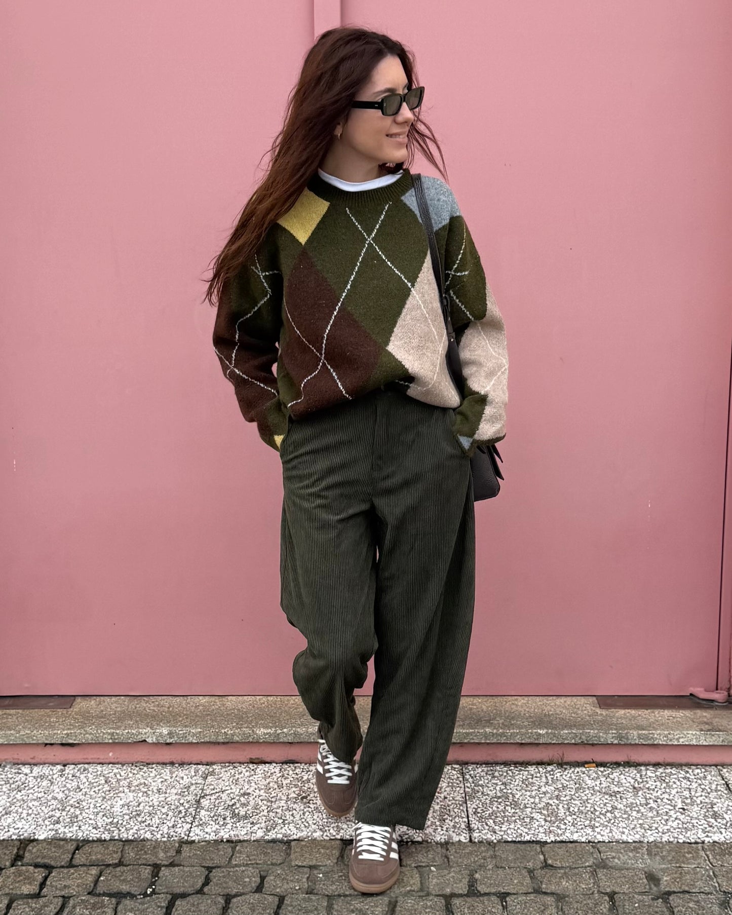 Calças Bombazina Cáqui