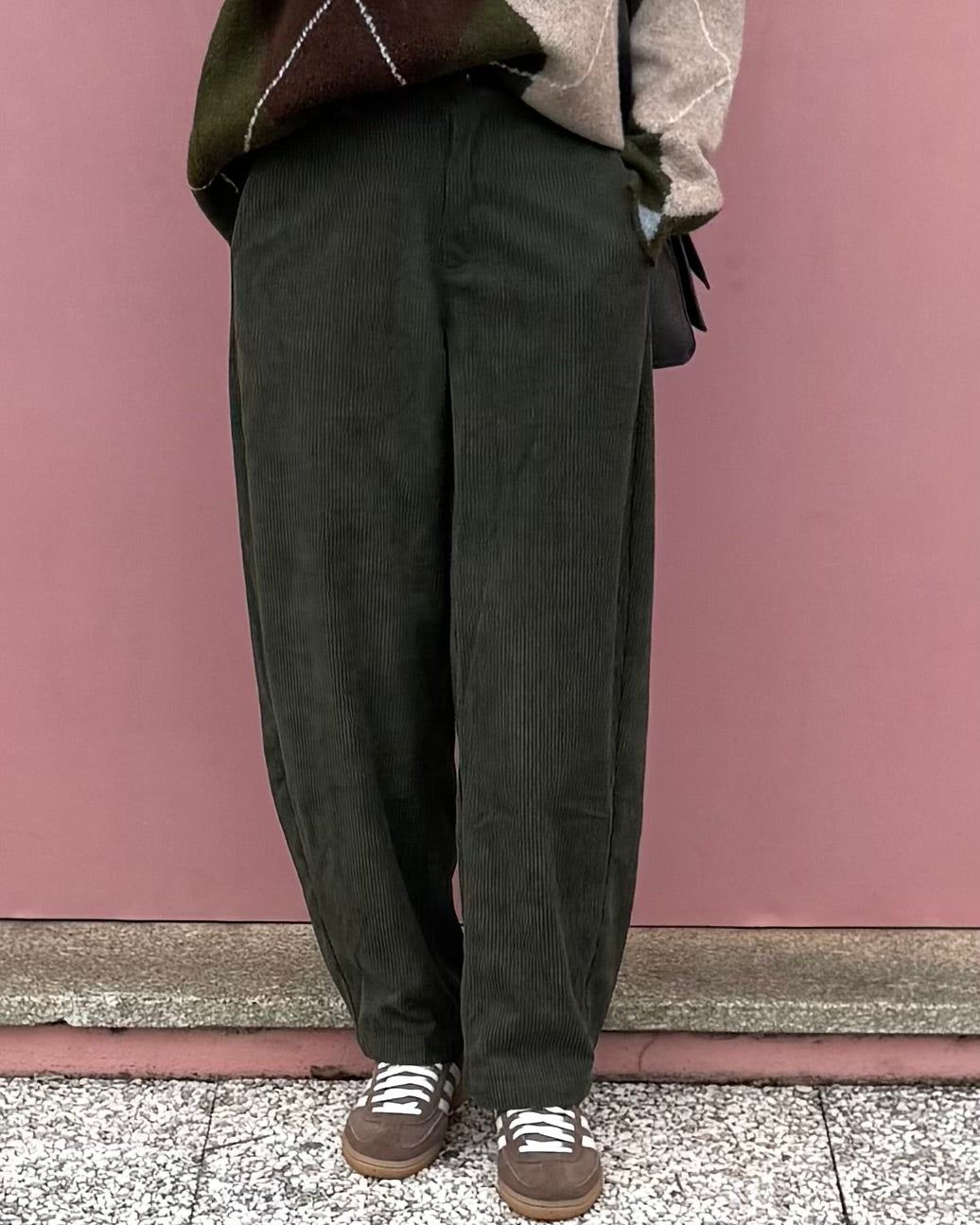 Calças Bombazina Cáqui