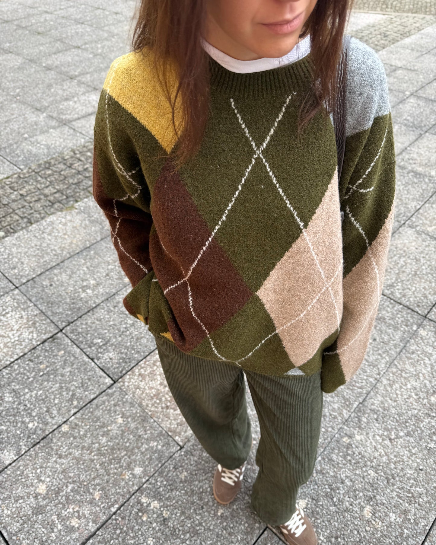 Camisola Losangos Cáqui