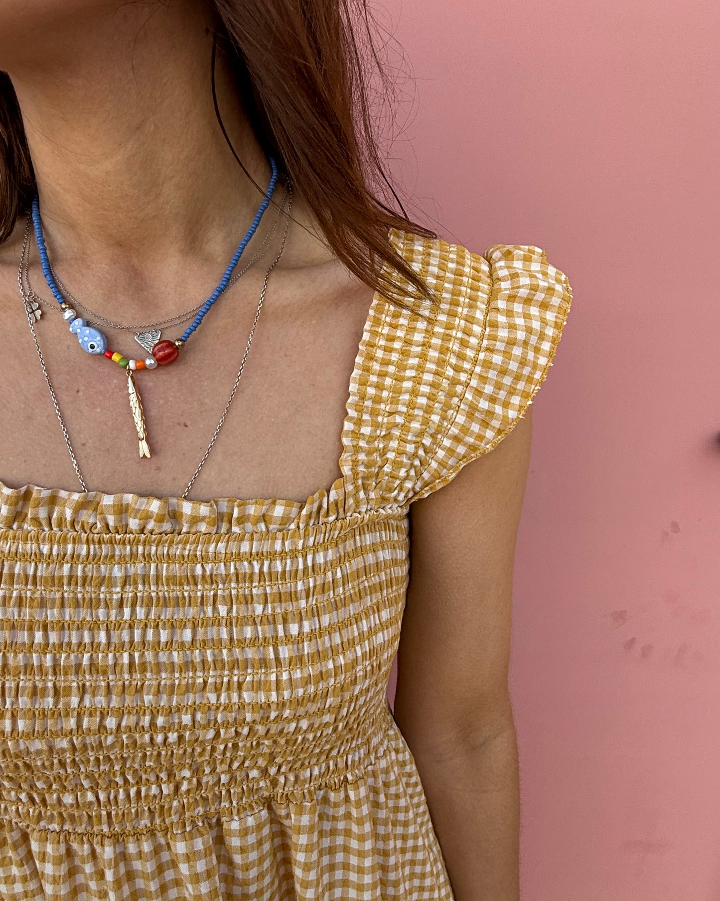 Vestido Santorini - Vichy Amarelo