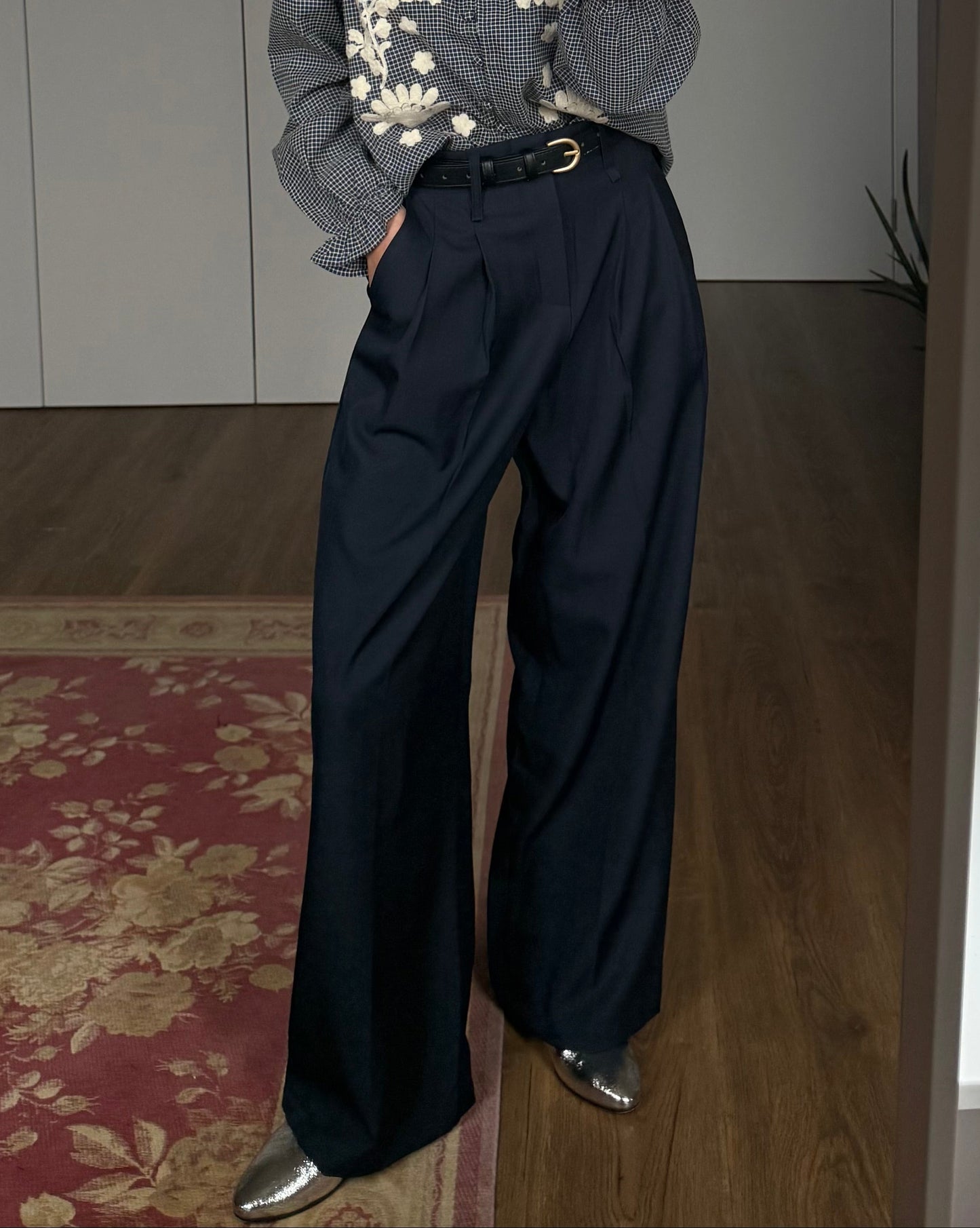 Calças de Alfaiataria Expresso - Azul Marinho