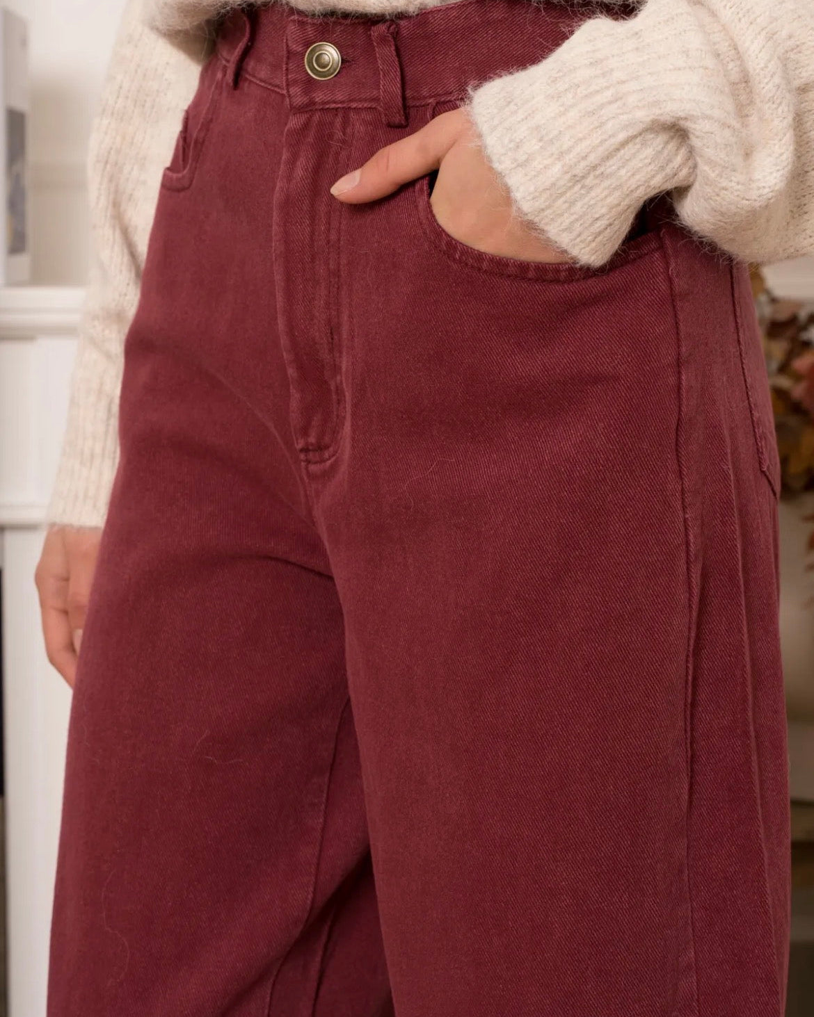 Jeans Bordeaux - Pré-venda (Envio até 17/07)