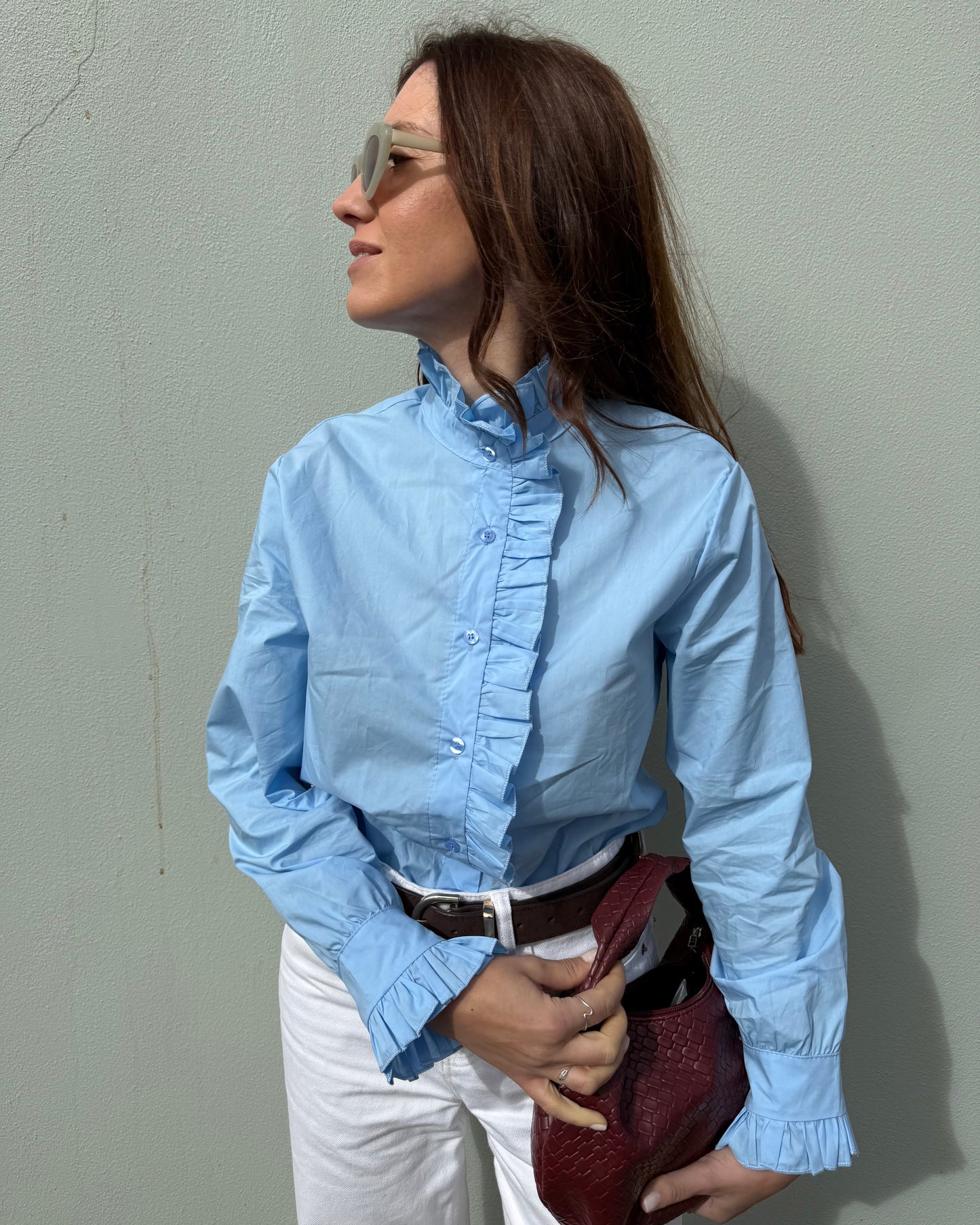 Camisa Beatriz - Azul Celeste