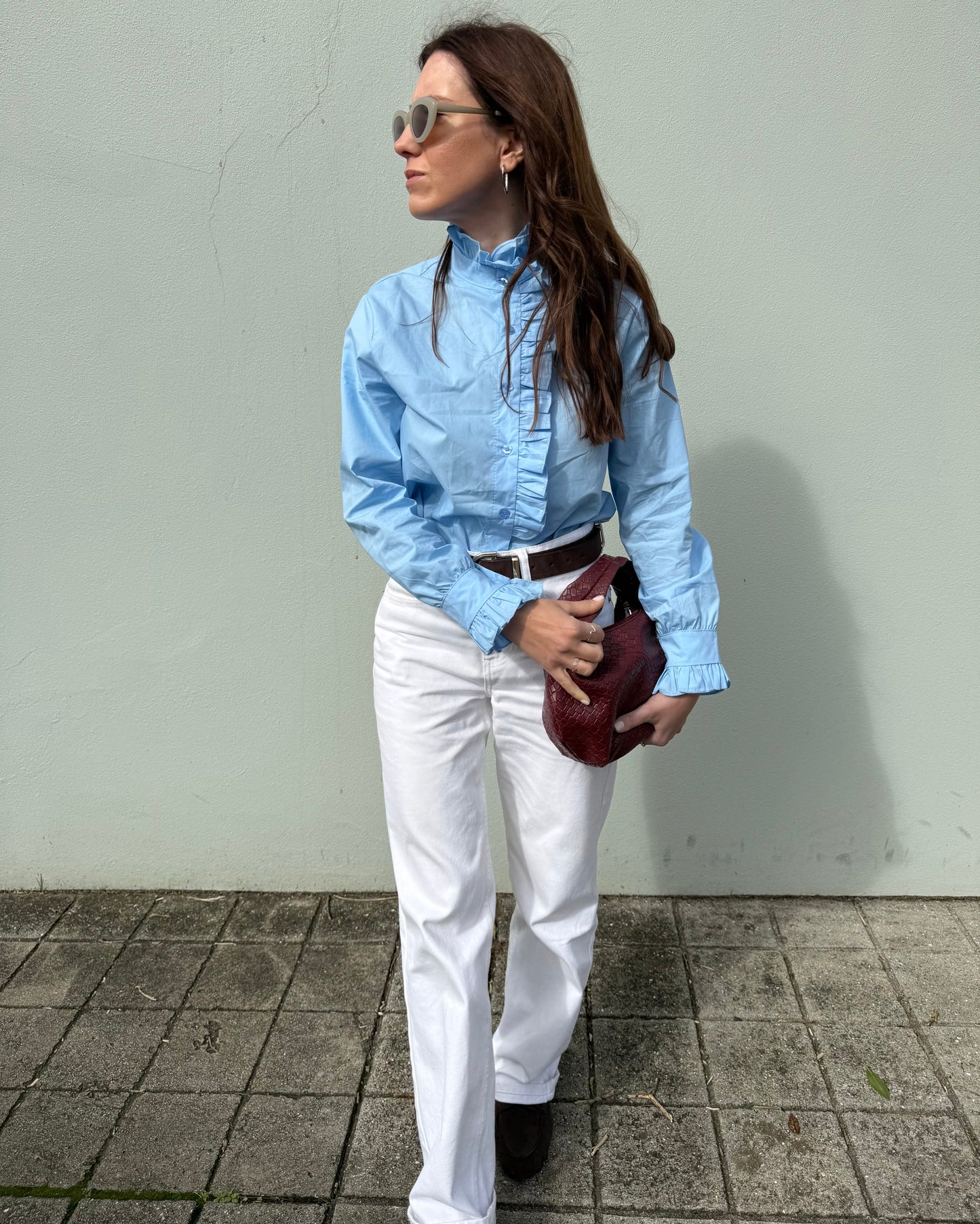 Camisa Beatriz - Azul Celeste