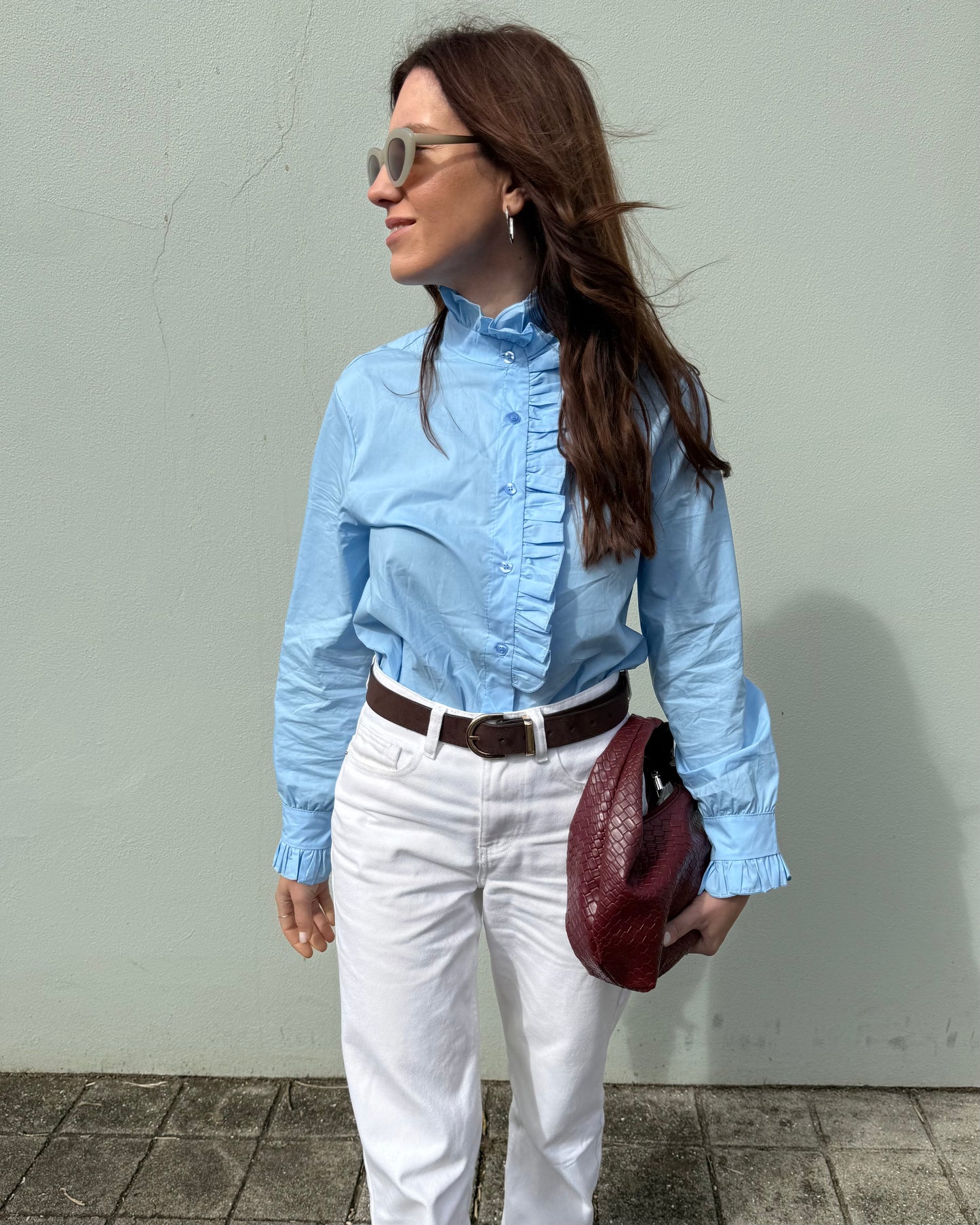 Camisa Beatriz - Azul Celeste