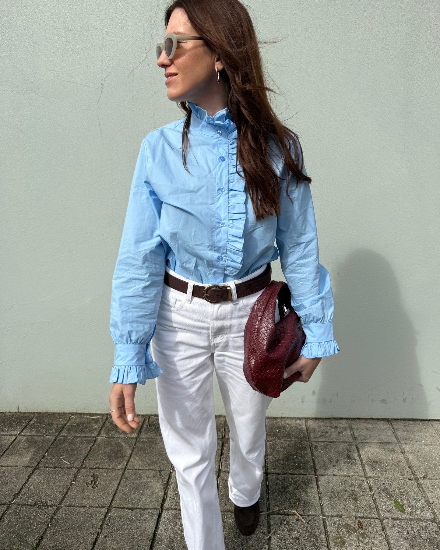 Camisa Beatriz - Azul Celeste