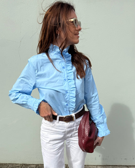 Camisa Beatriz - Azul Celeste