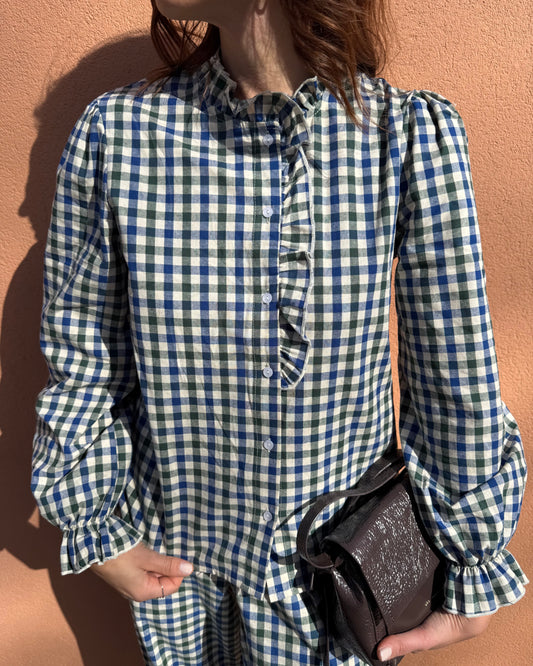 Camisa Verona (Xadrez Azul e Verde)