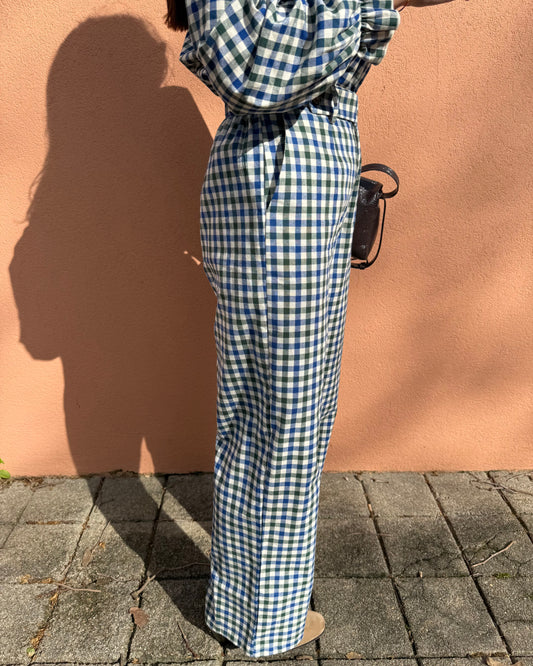 Calças Verona (Xadrez Azul e Verde)