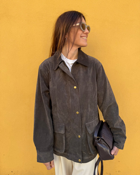 Casaco de Camurça em Cáqui - Valentina