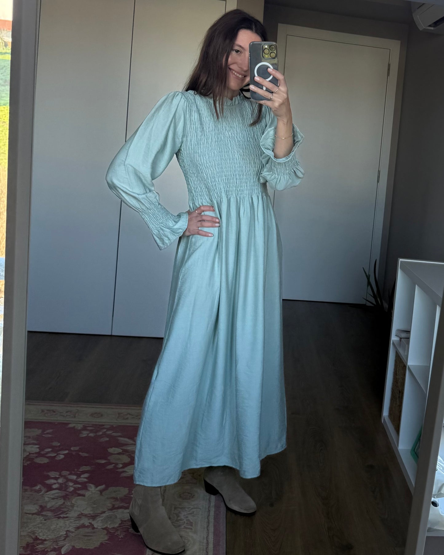 Vestido Matilde- Verde Água ( Pré-venda - Envio até 04/04)