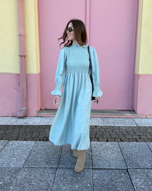 Vestido Matilde- Verde Água ( Pré-venda - Envio até 04/04)