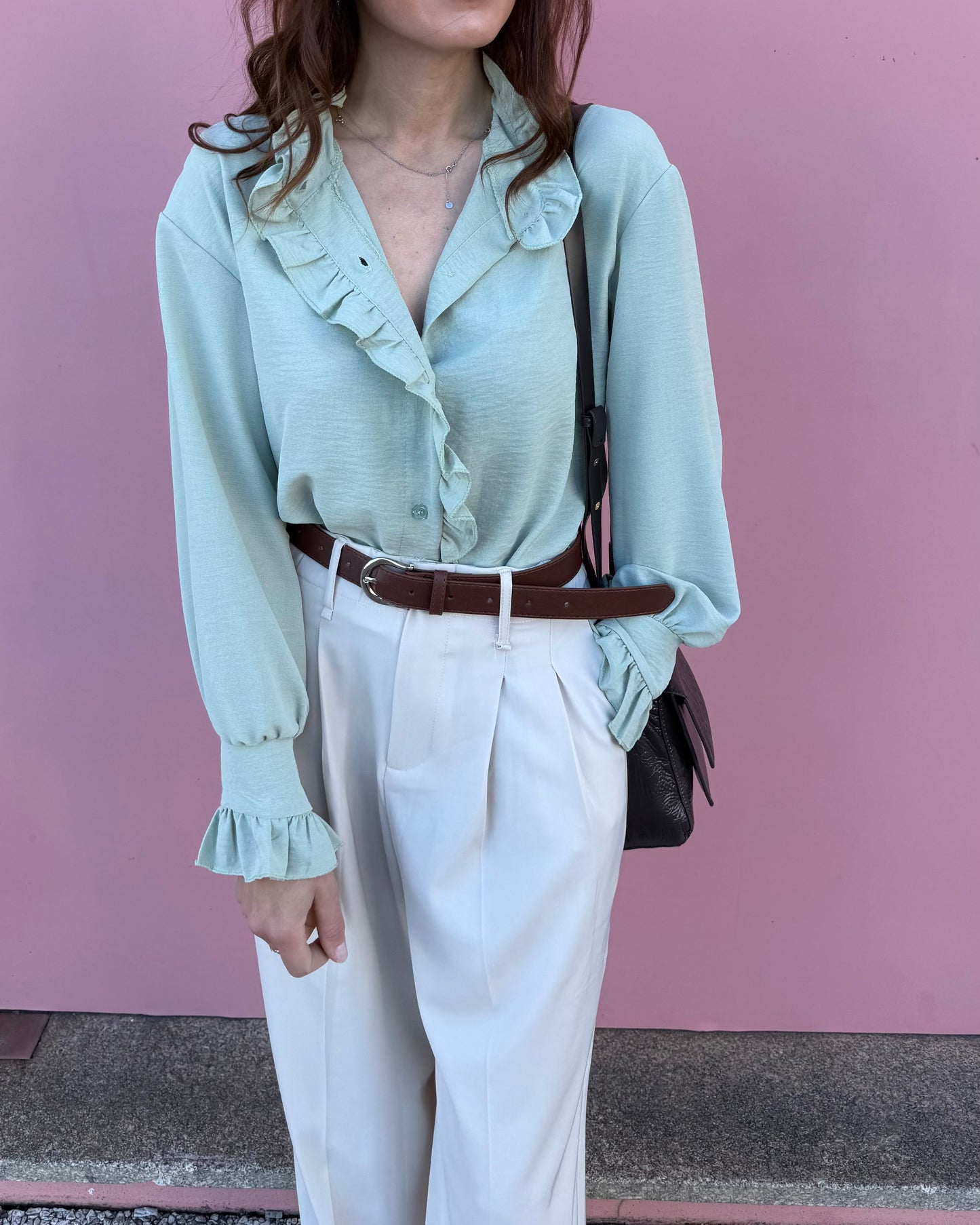 Camisa Amélie - Verde Água