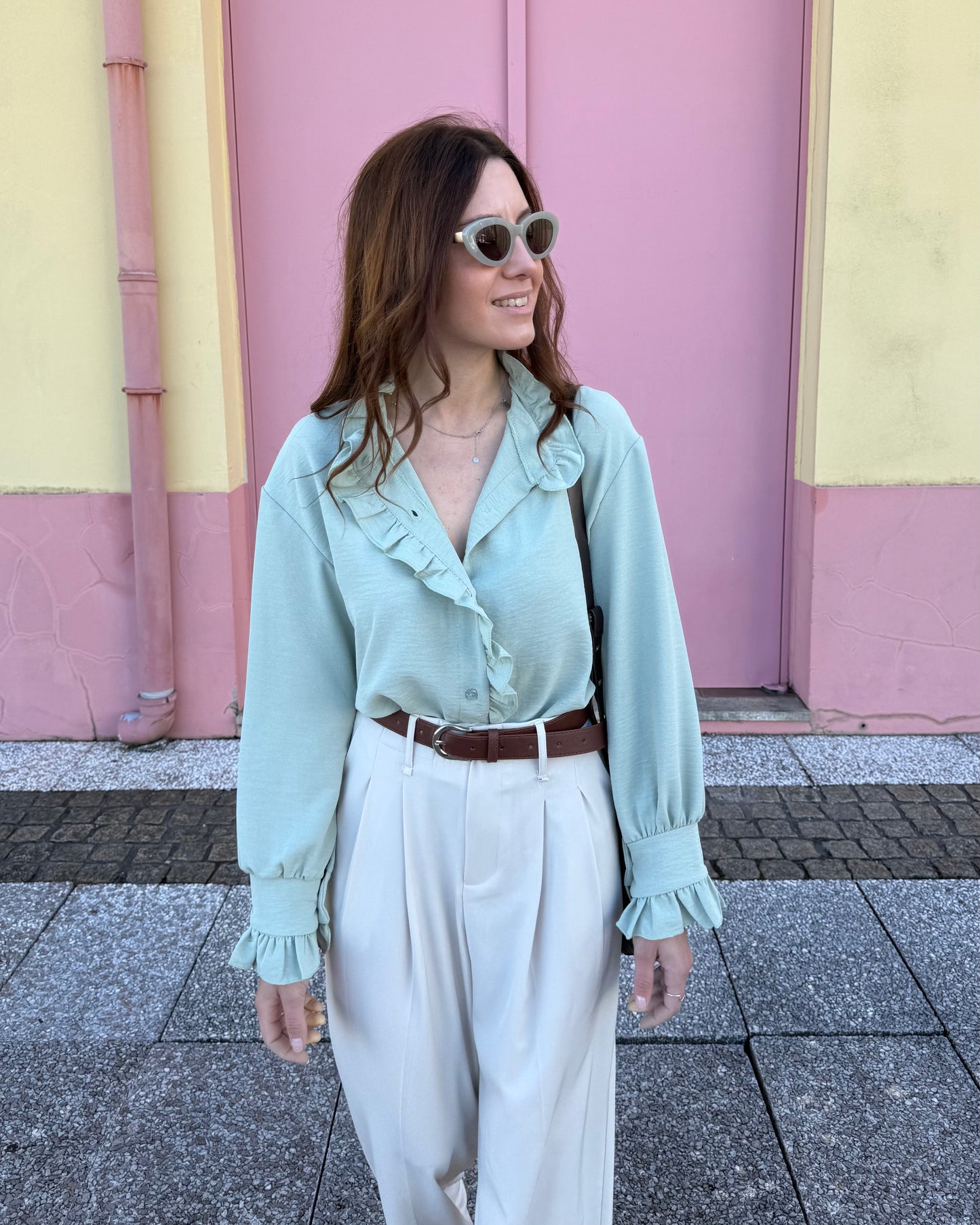 Camisa Amélie - Verde Água