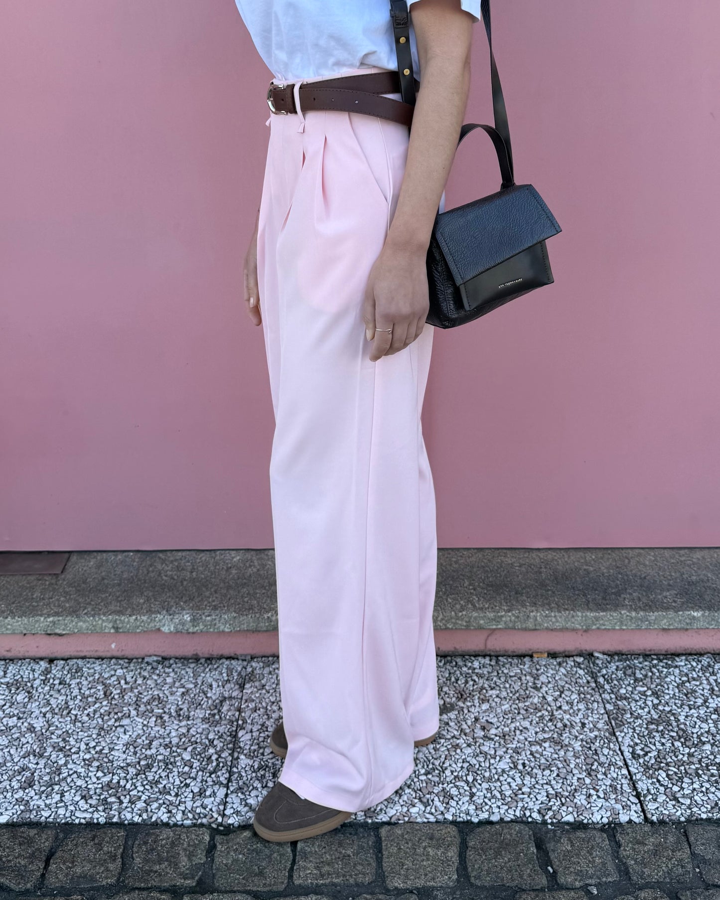 Calças de Alfaiataria Light - Rosa bebé