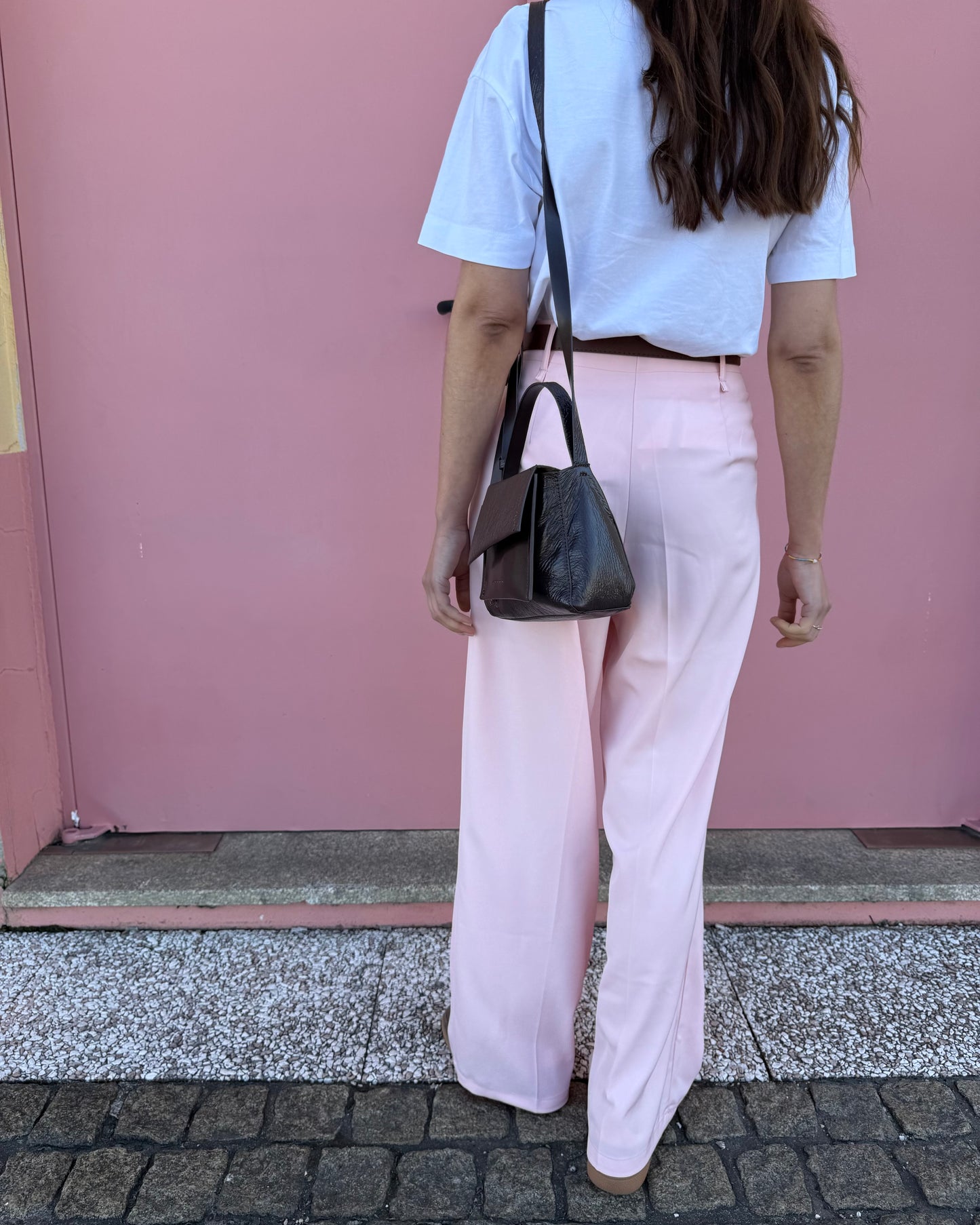 Calças de Alfaiataria Light - Rosa bebé