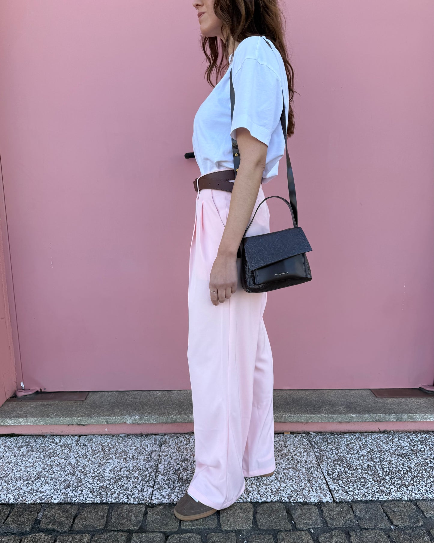 Calças de Alfaiataria Light - Rosa bebé