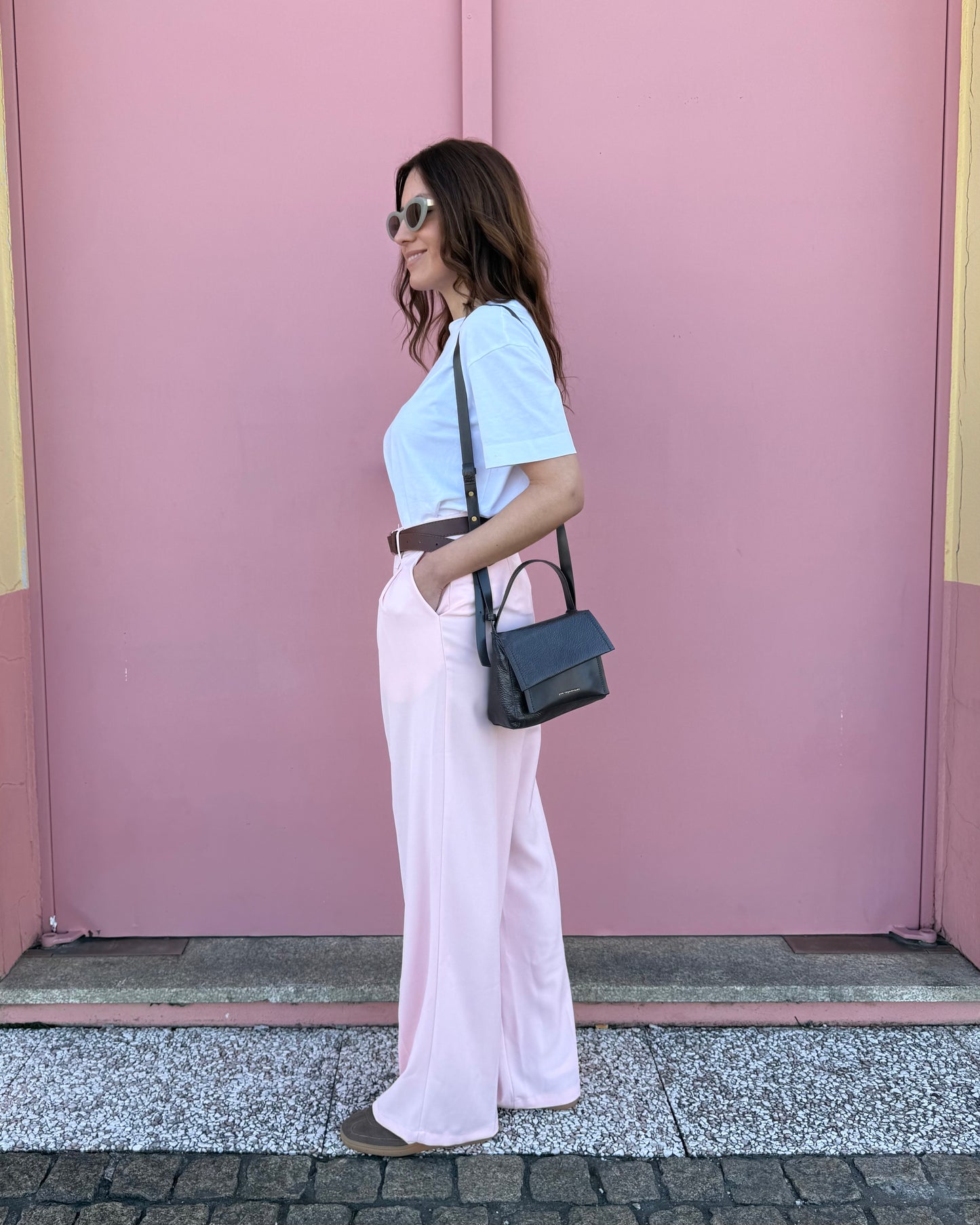 Calças de Alfaiataria Light - Rosa bebé