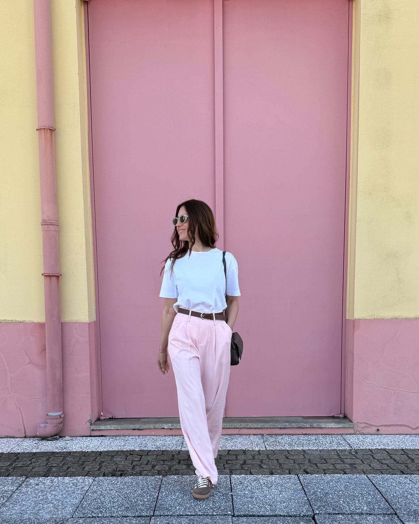 Calças de Alfaiataria Light - Rosa bebé