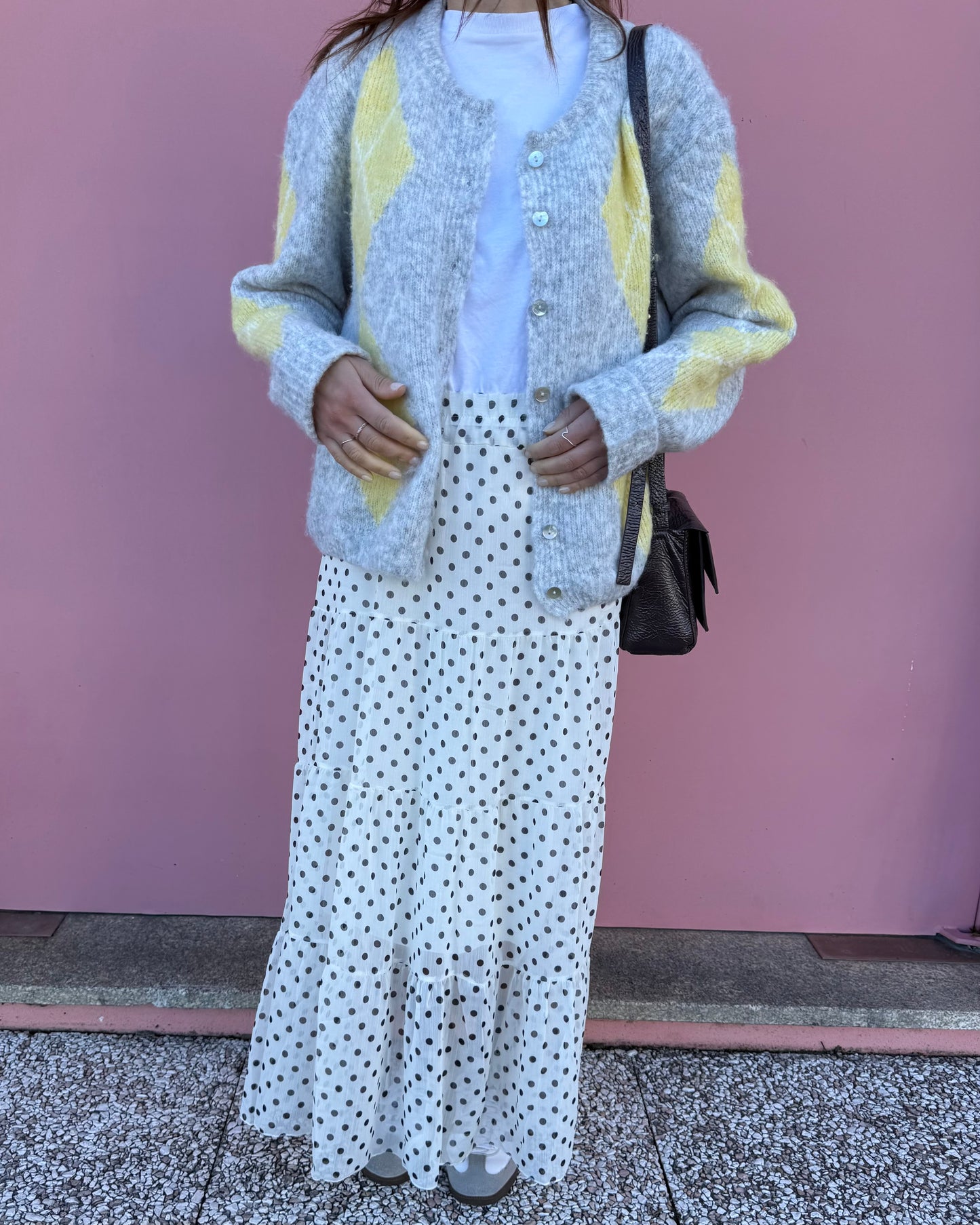 Saia Polka Dots - Preto e Branco - Envio até 19/03