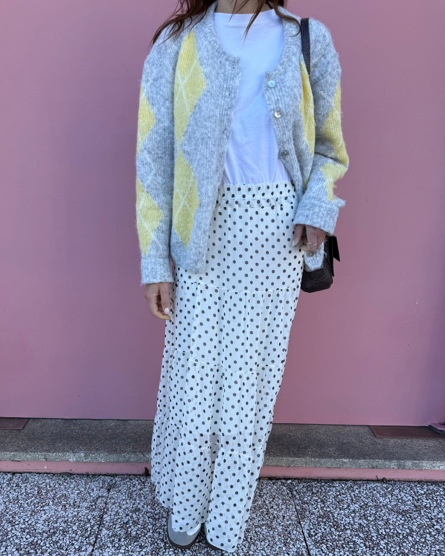 Saia Polka Dots - Preto e Branco - Envio até 19/03