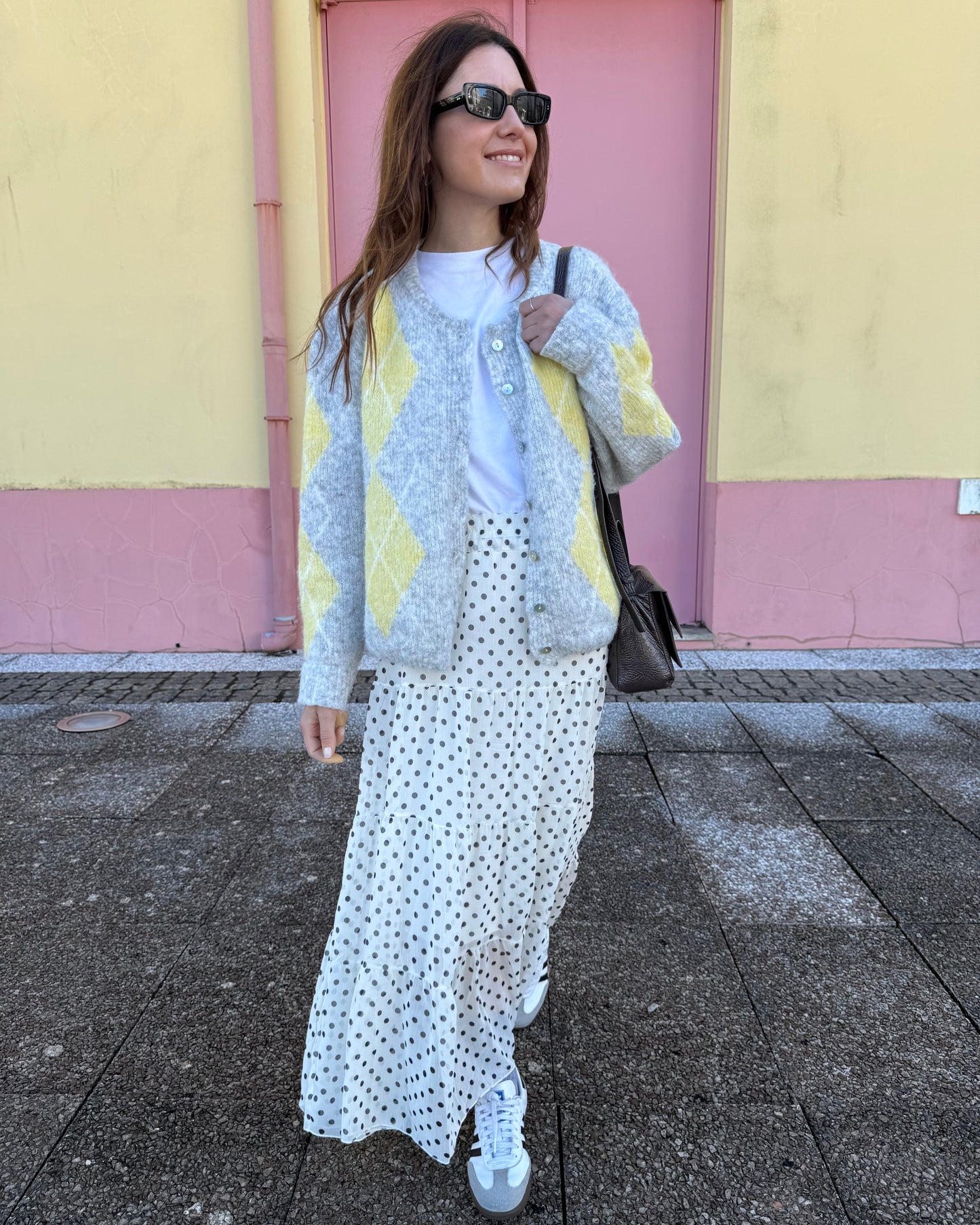 Saia Polka Dots - Preto e Branco - Envio até 19/03