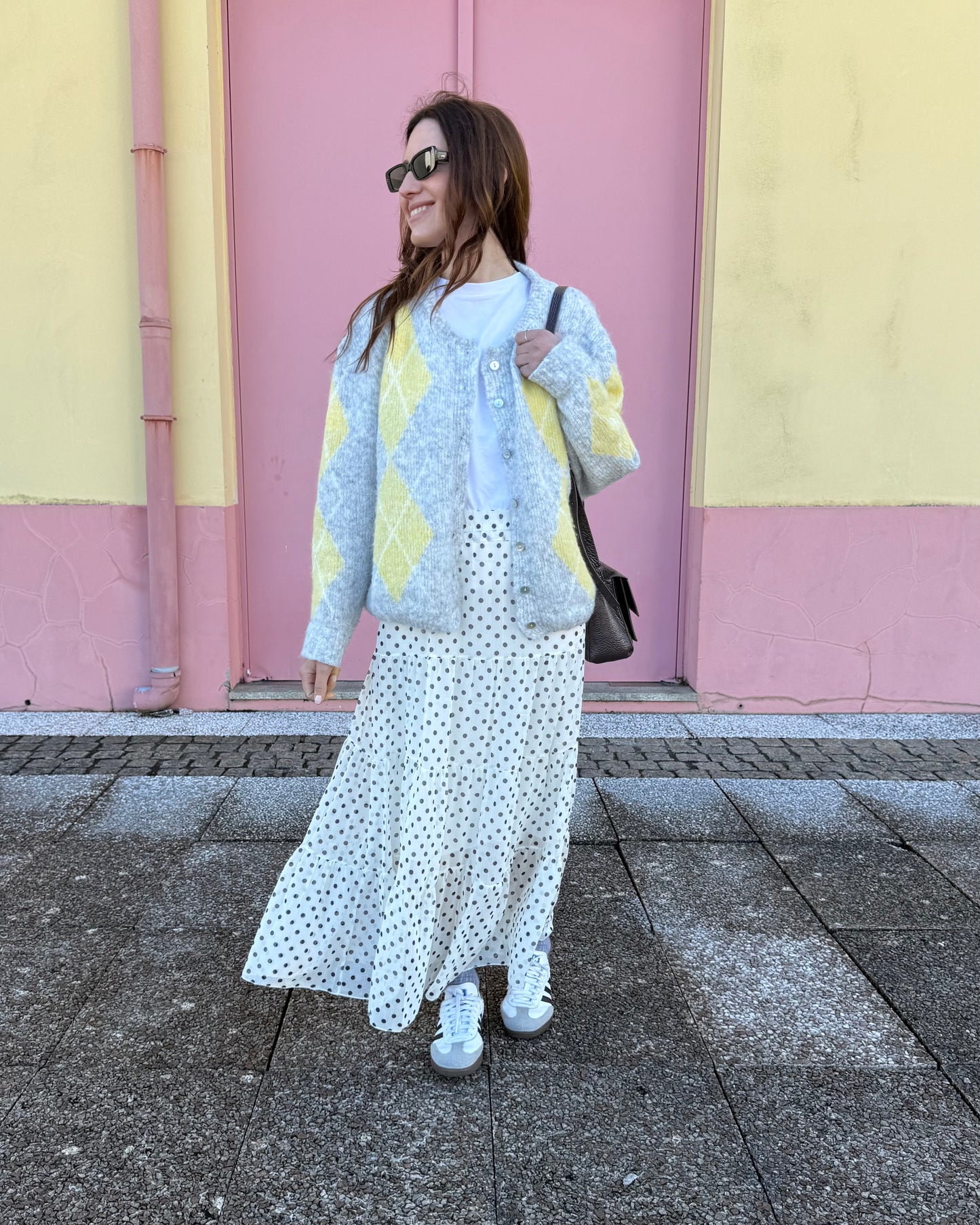 Saia Polka Dots - Preto e Branco - Envio até 19/03