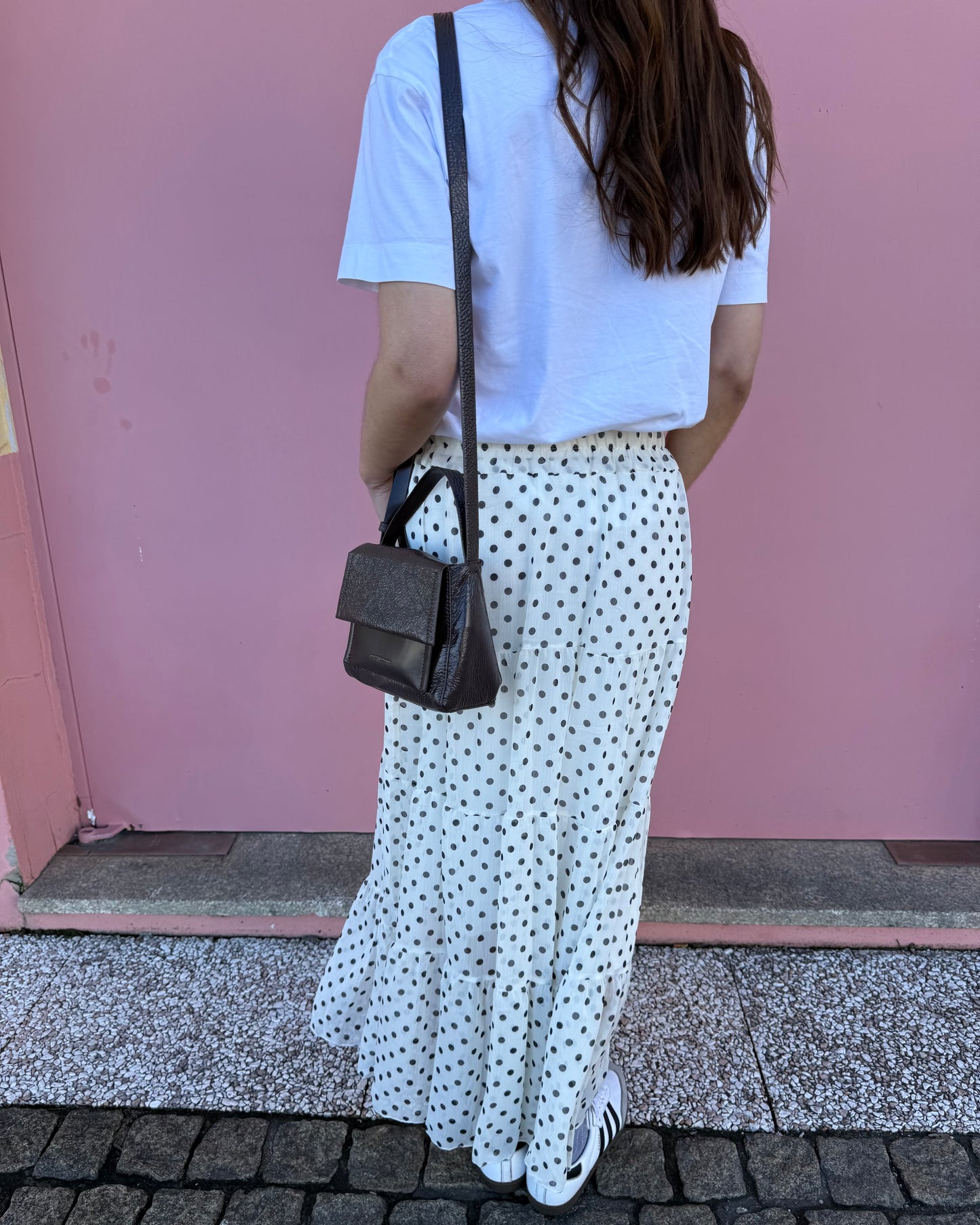 Saia Polka Dots - Preto e Branco - Envio até 19/03