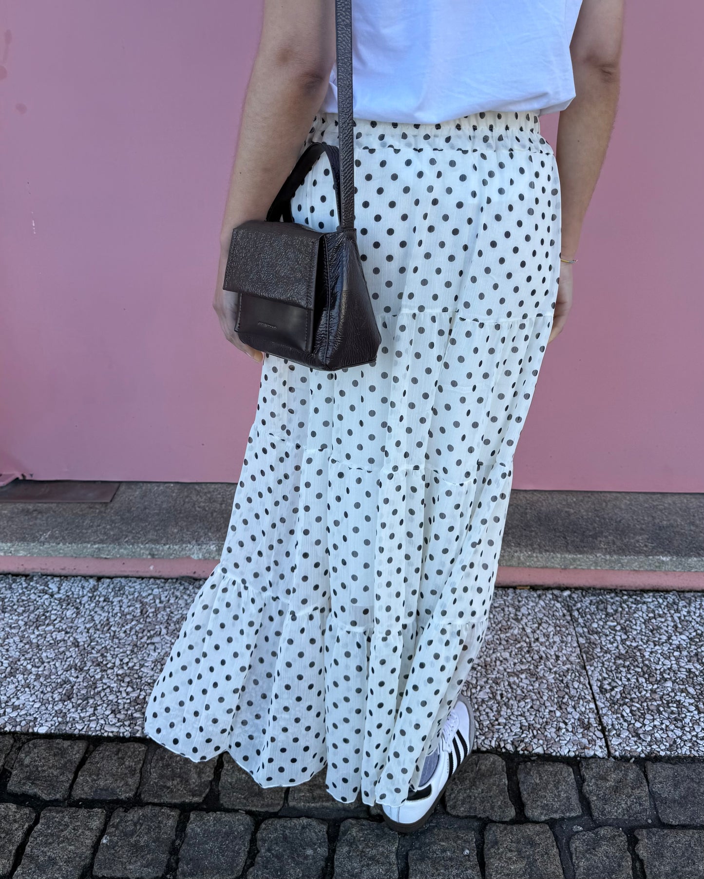 Saia Polka Dots - Preto e Branco - Envio até 19/03