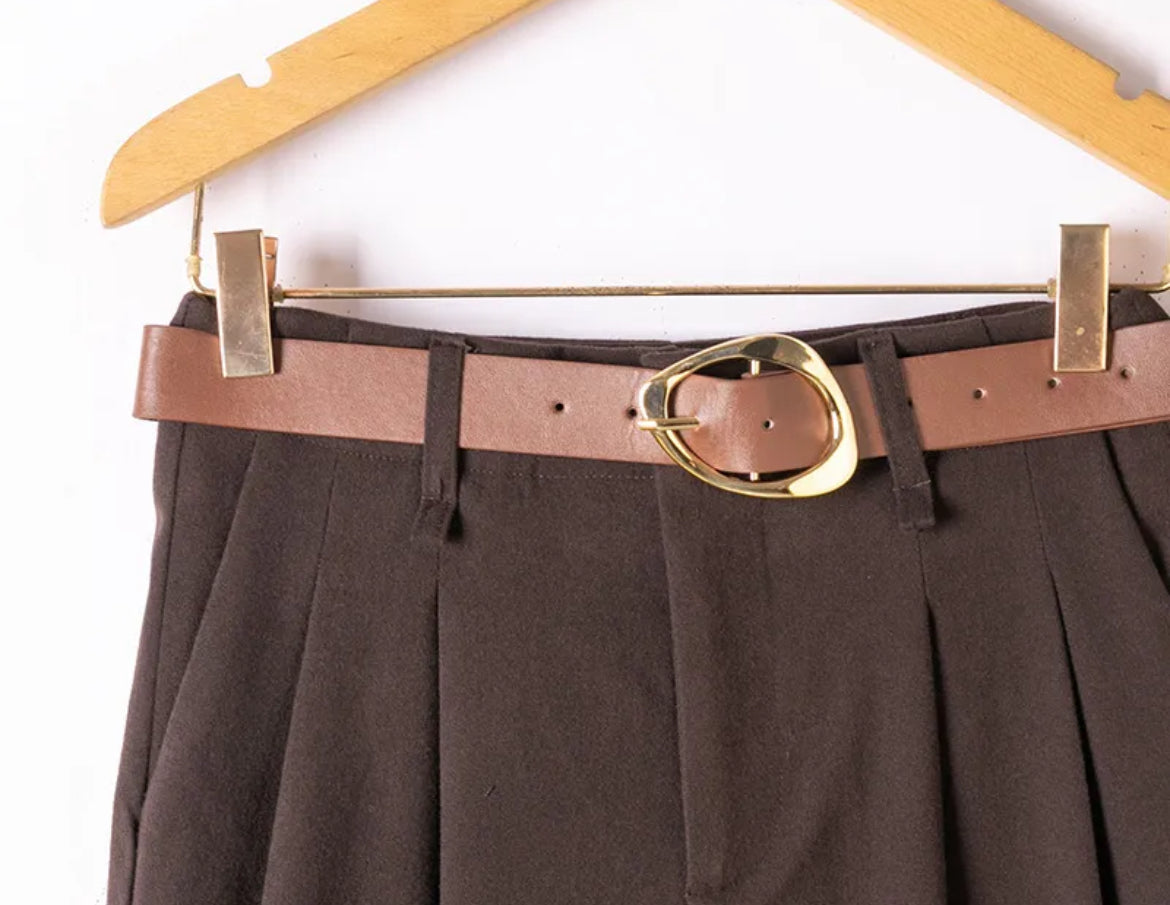 Calças de Alfaiataria Soft - Cofee - ( Pré-Venda - Envio até 09/12)