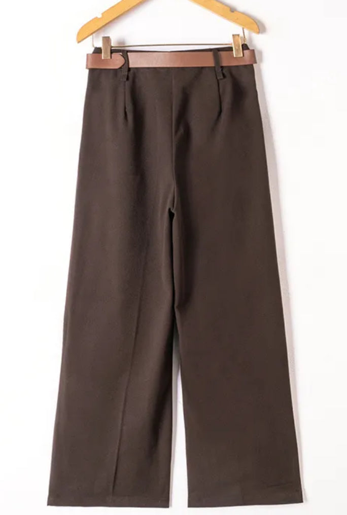 Calças de Alfaiataria Soft - Cofee - ( Pré-Venda - Envio até 09/12)