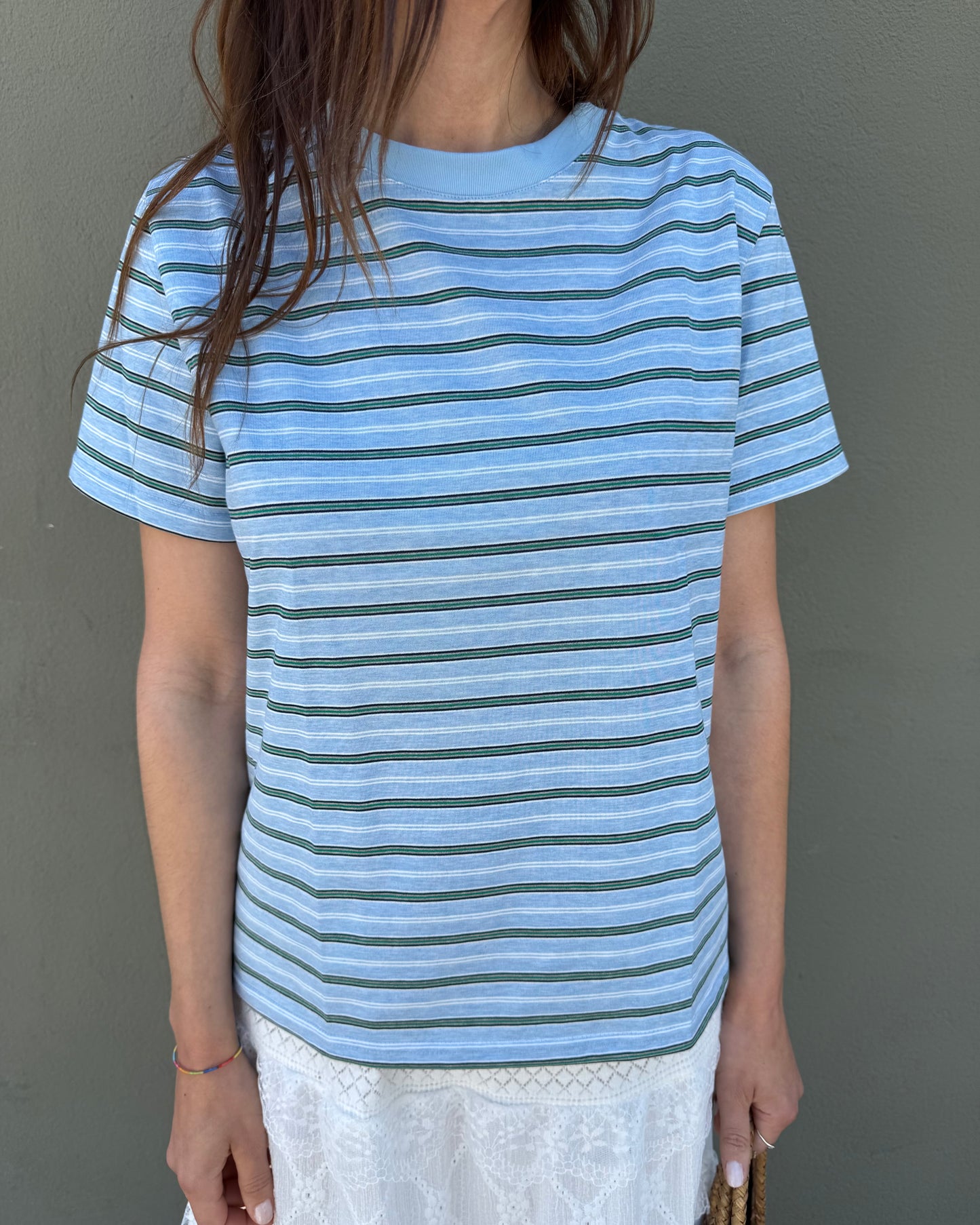 Tshirt de riscas - Azul bebé