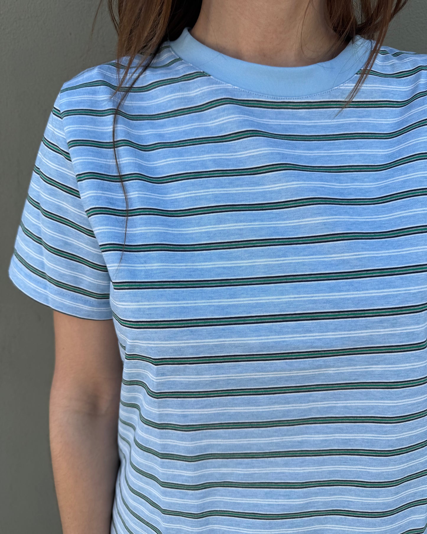 Tshirt de riscas - Azul bebé