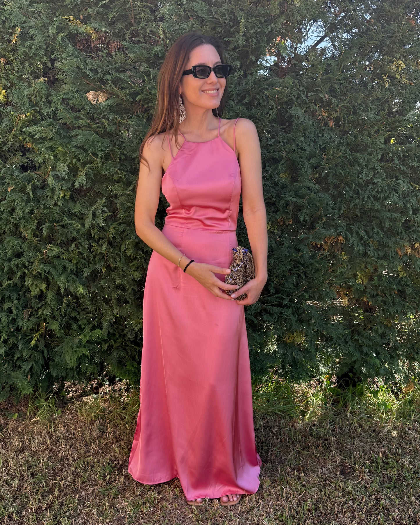 Vestido Guadalupe - Acetinado Rosa