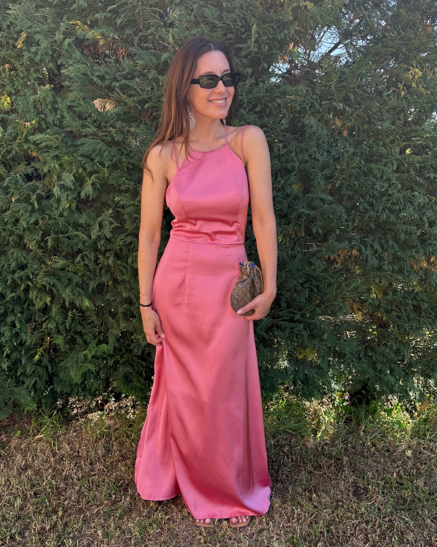 Vestido Guadalupe - Acetinado Rosa