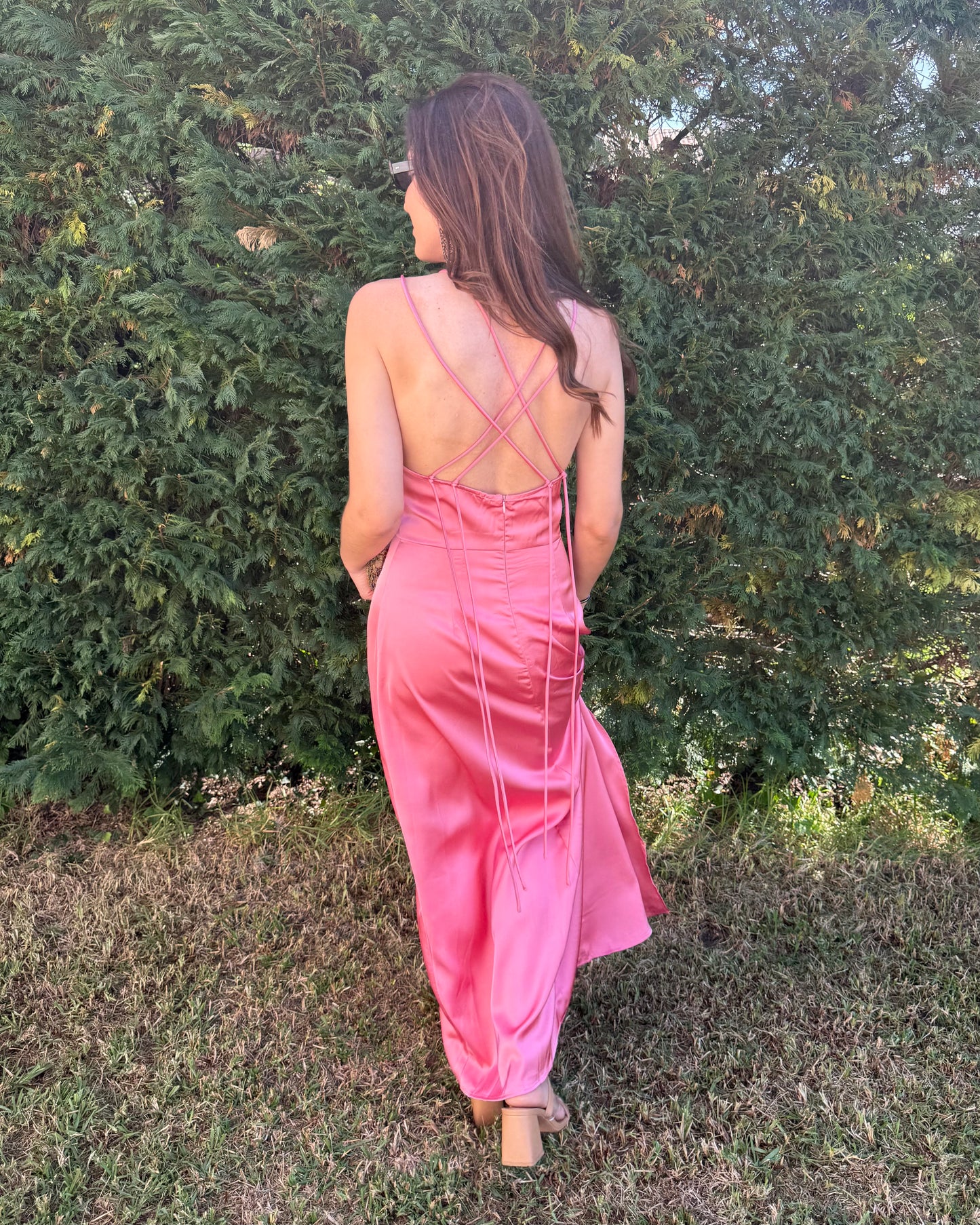 Vestido Guadalupe - Acetinado Rosa