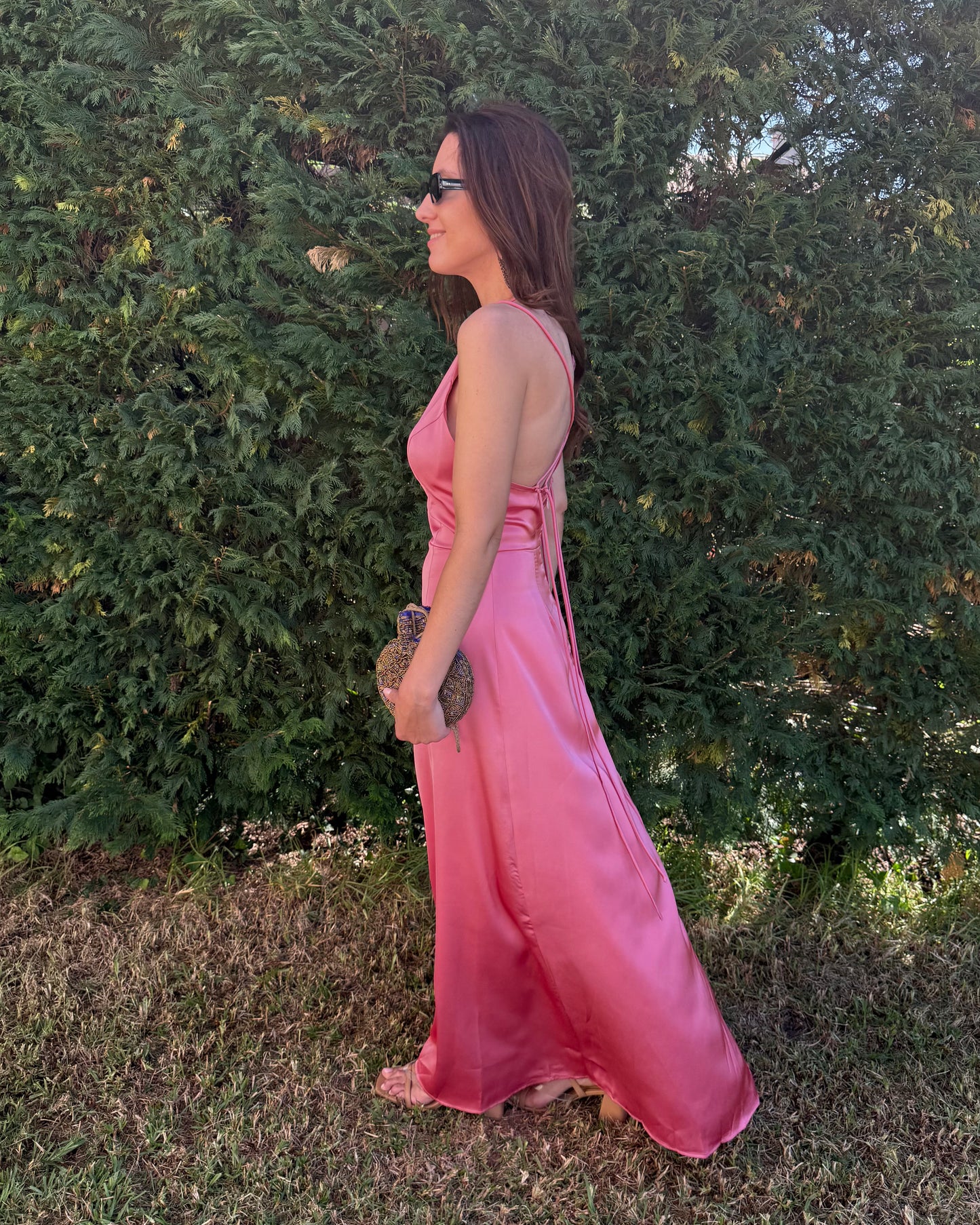 Vestido Guadalupe - Acetinado Rosa