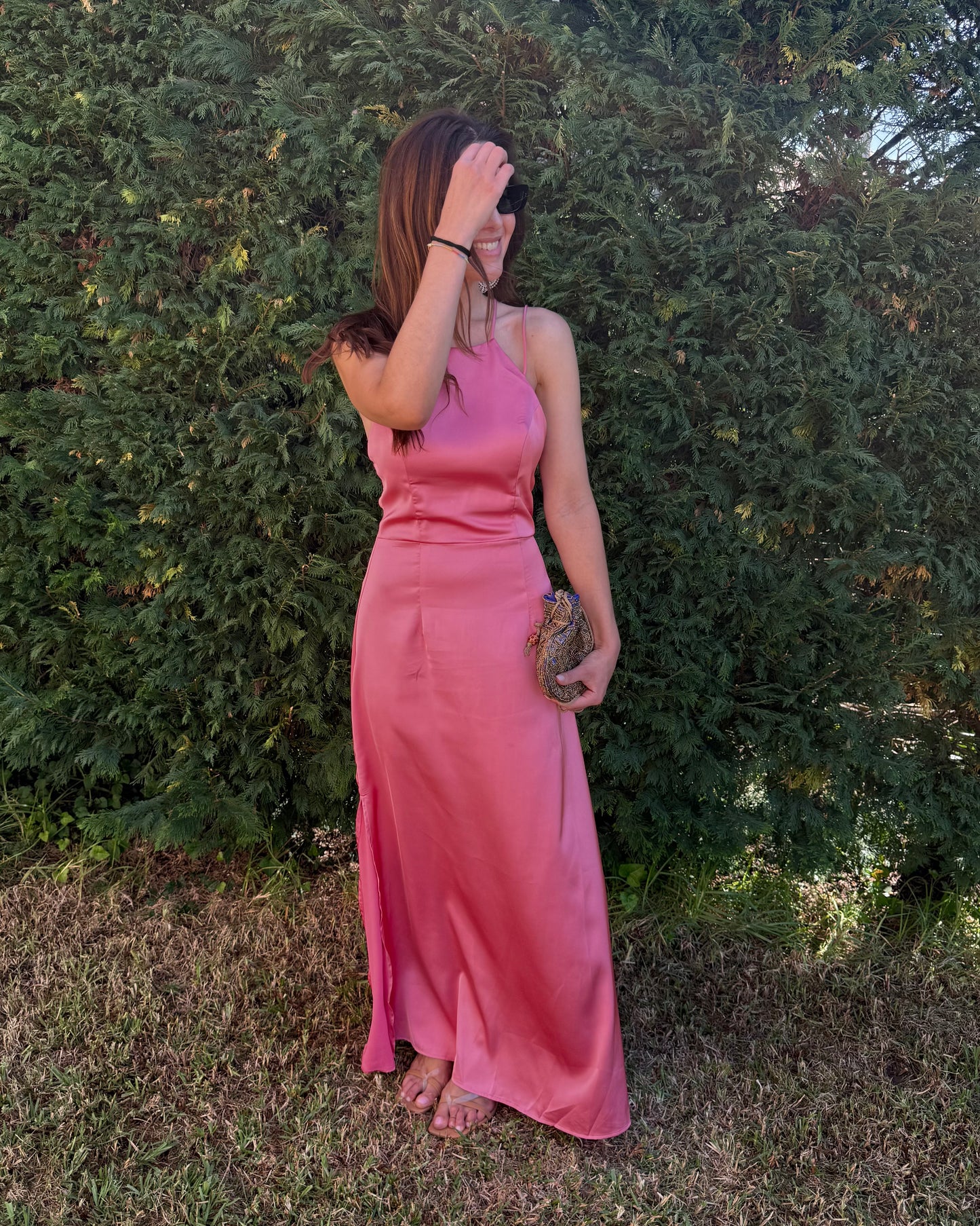 Vestido Guadalupe - Acetinado Rosa