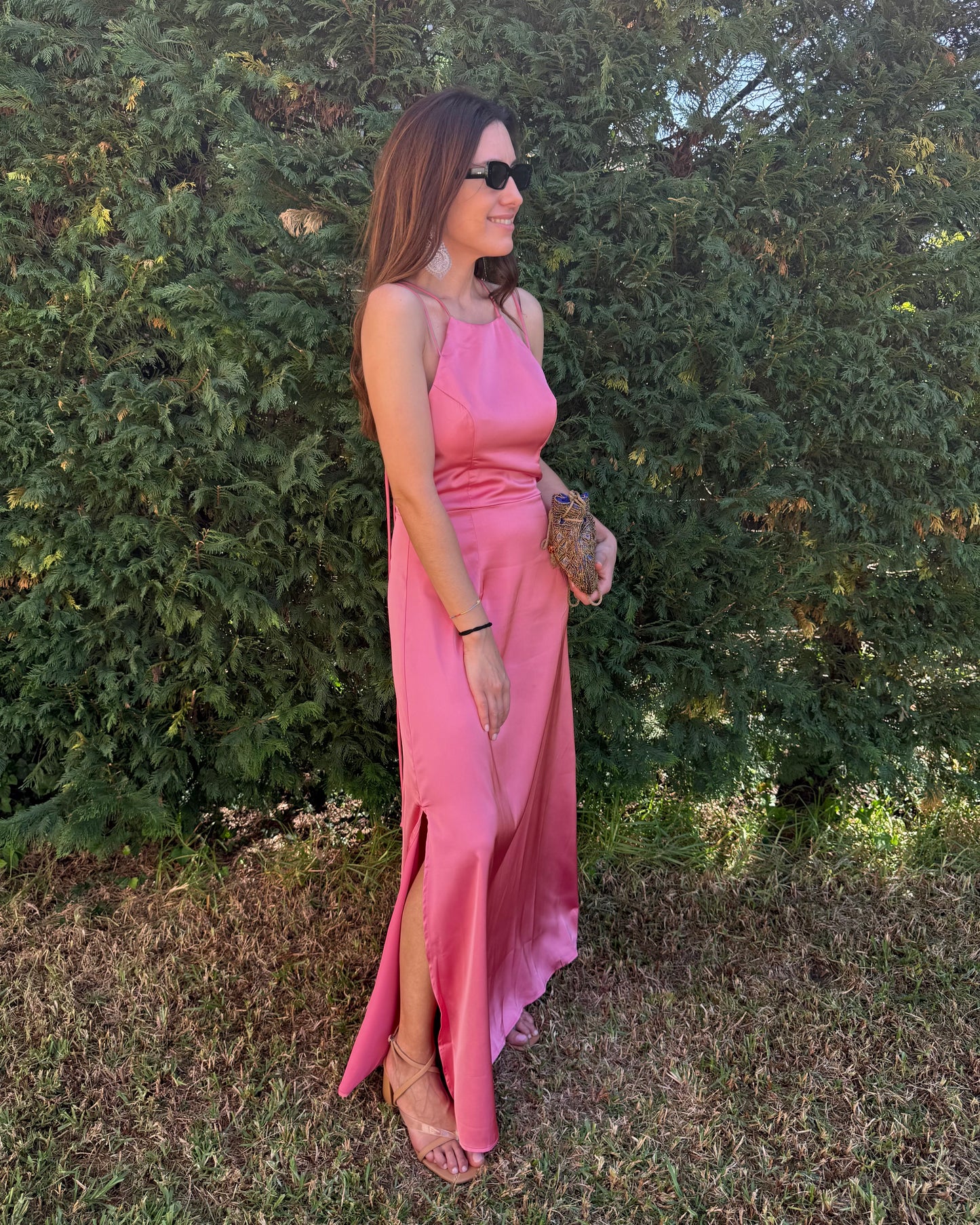 Vestido Guadalupe - Acetinado Rosa
