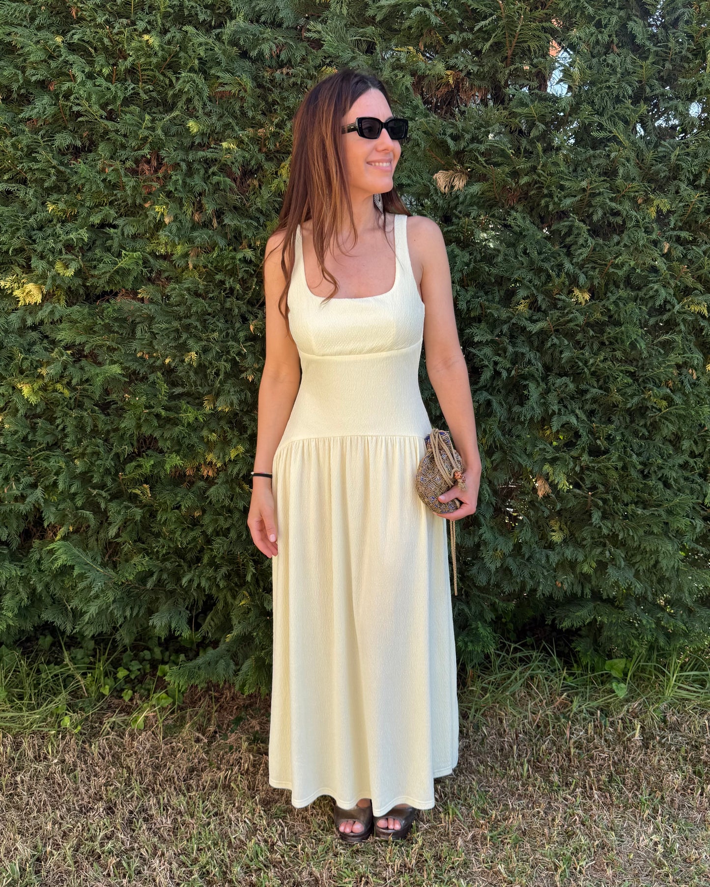 Vestido Alicante - Amarelo Manteiga