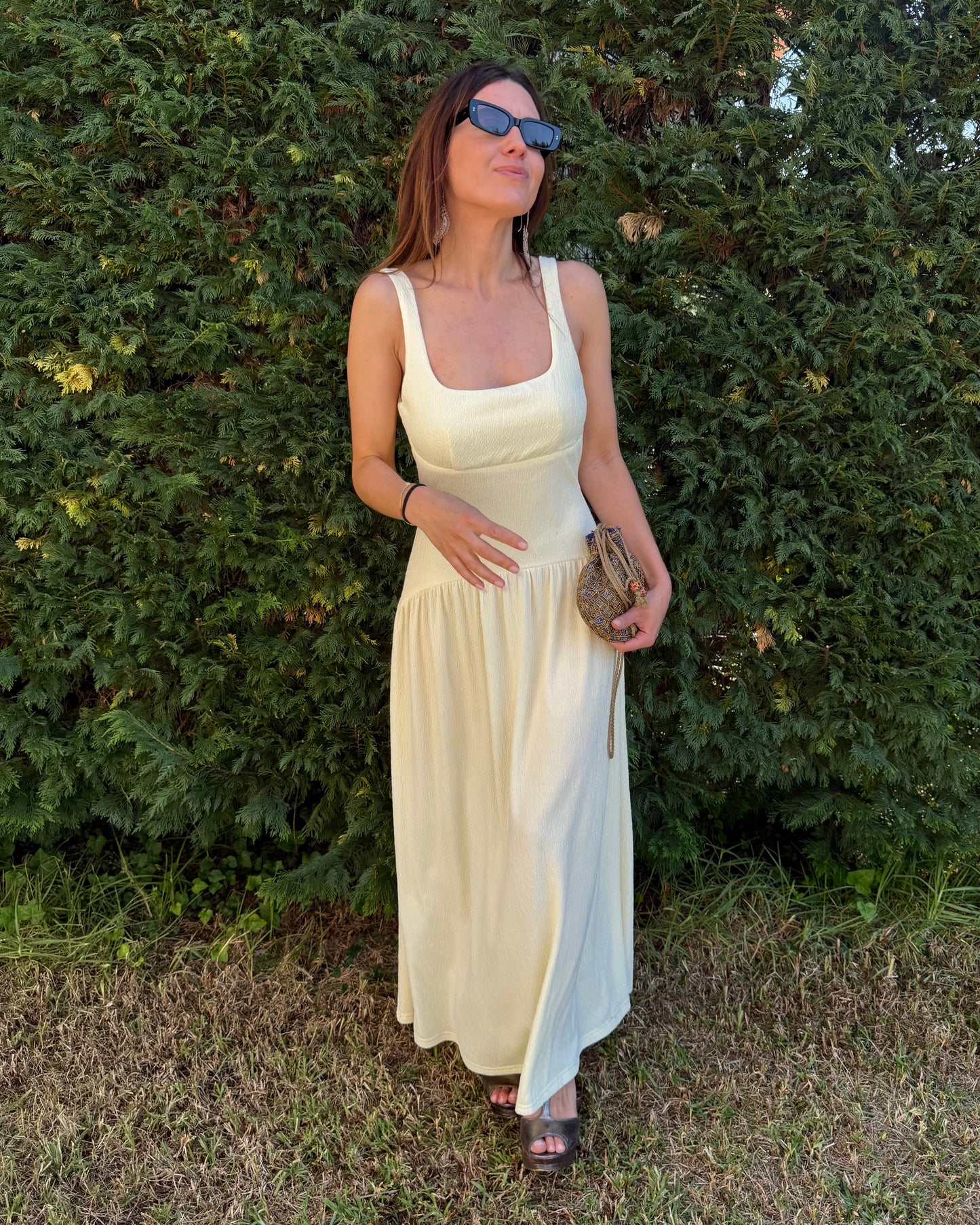 Vestido Alicante - Amarelo Manteiga