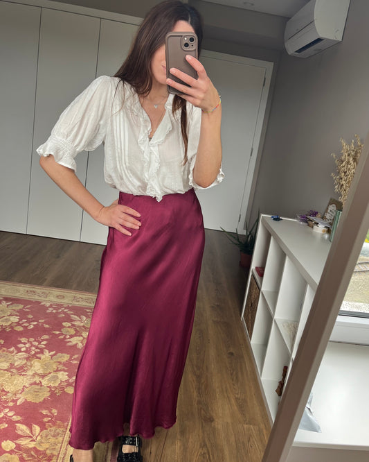 Saia Acetinada Bordeaux